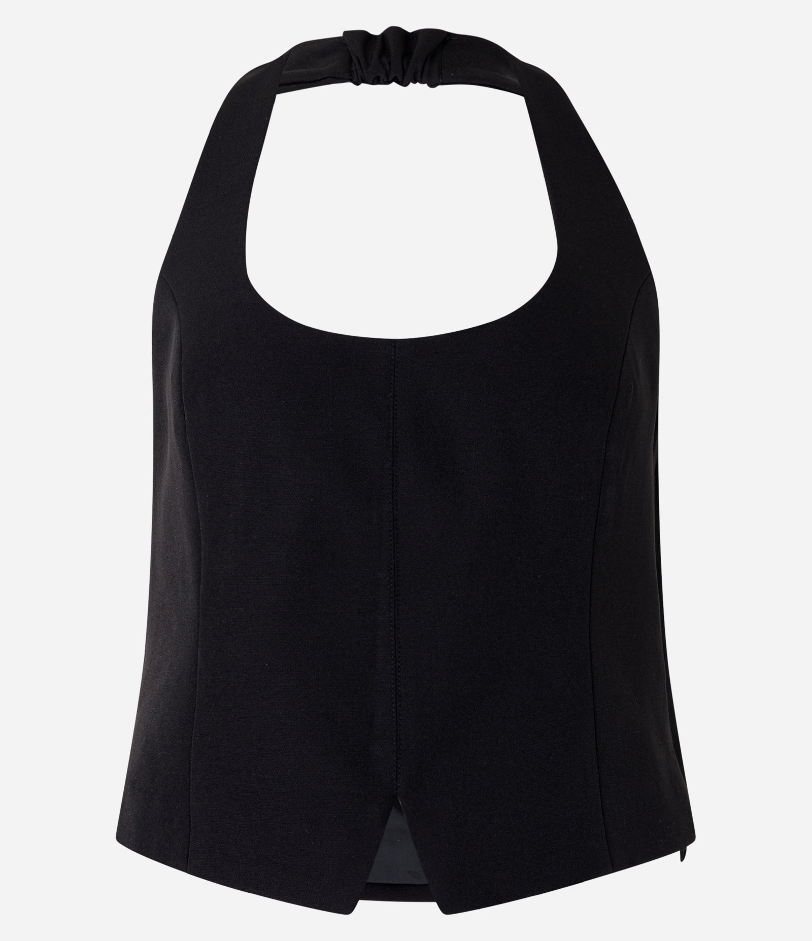 Blusa Frente Única em Crepe com Detalhe Frontal Preto 6