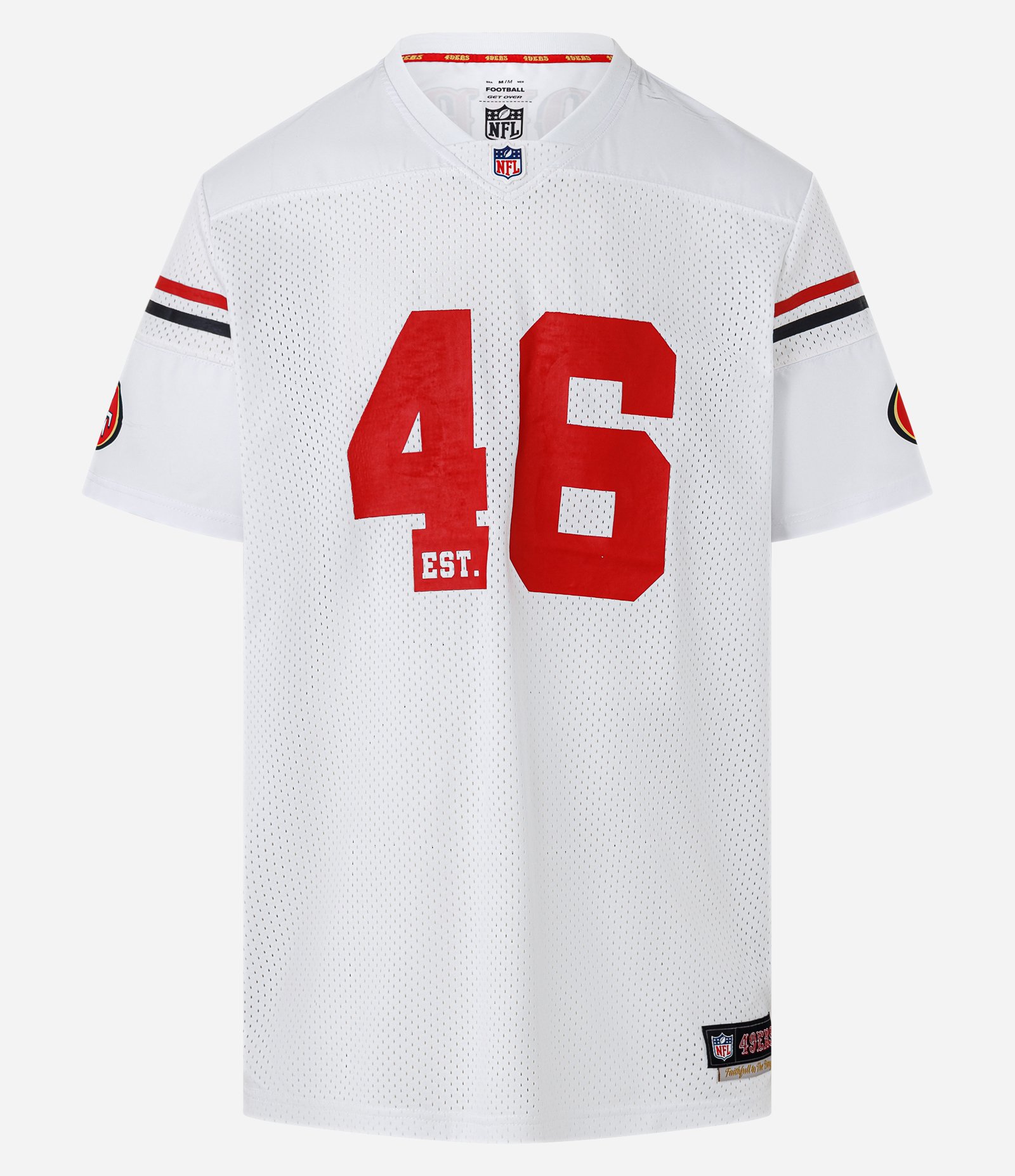 Camiseta em Tecnologia Dry com Estampa NFL 49ERS Branco 4
