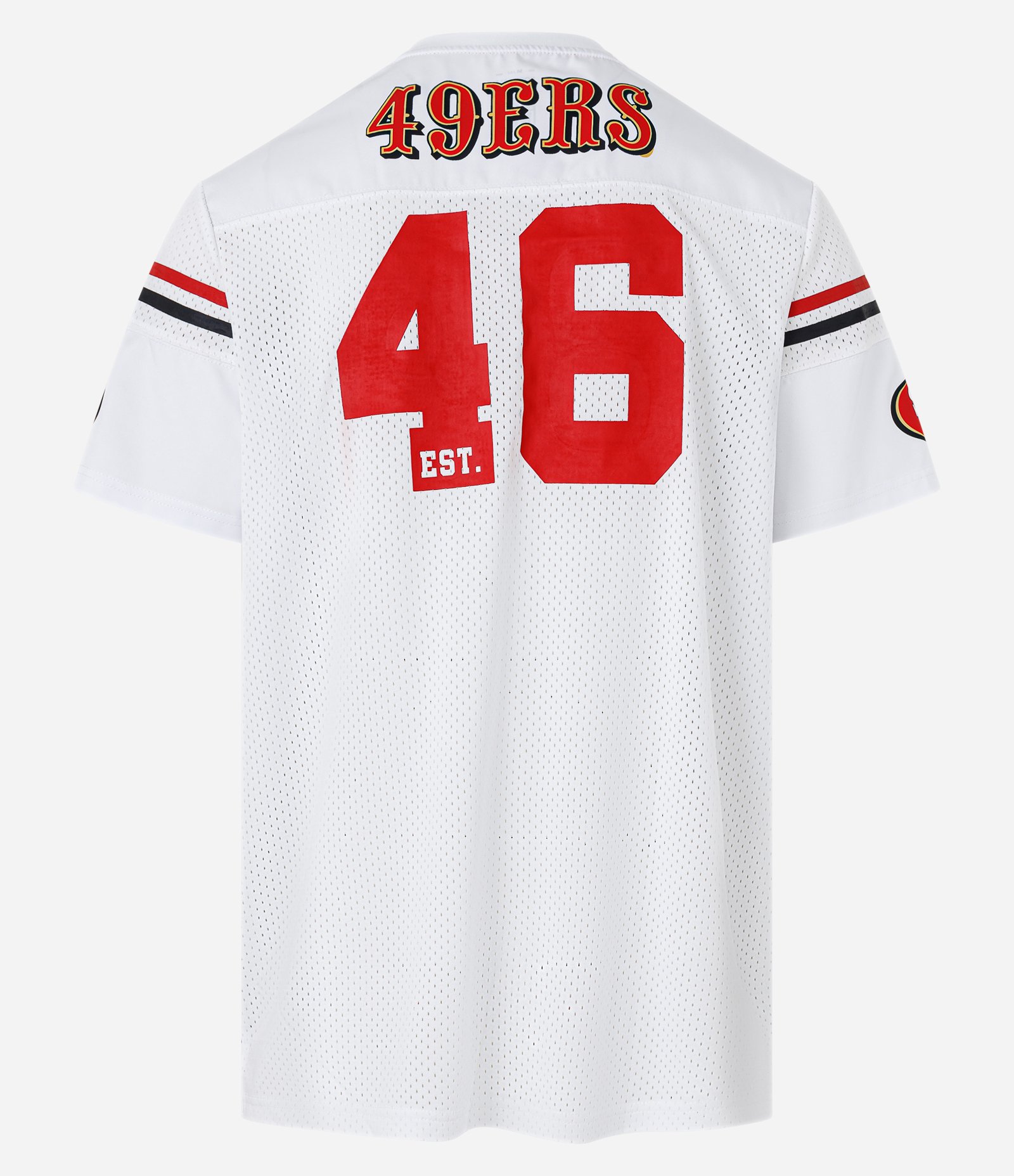 Camiseta em Tecnologia Dry com Estampa NFL 49ERS Branco 5