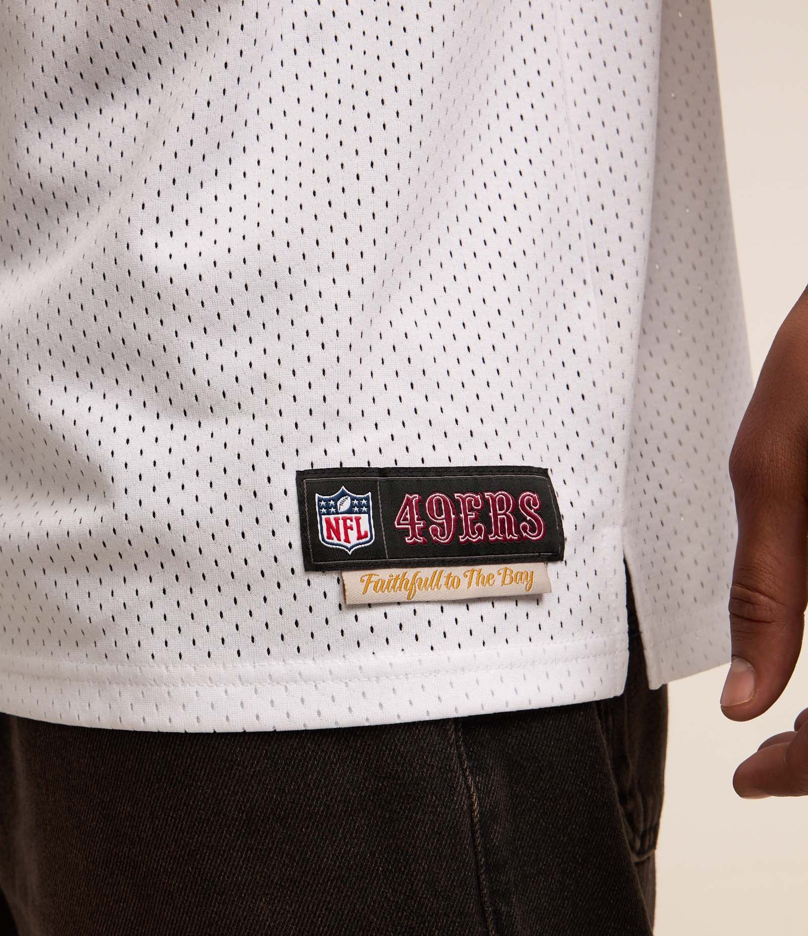 Camiseta em Tecnologia Dry com Estampa NFL 49ERS Branco 2