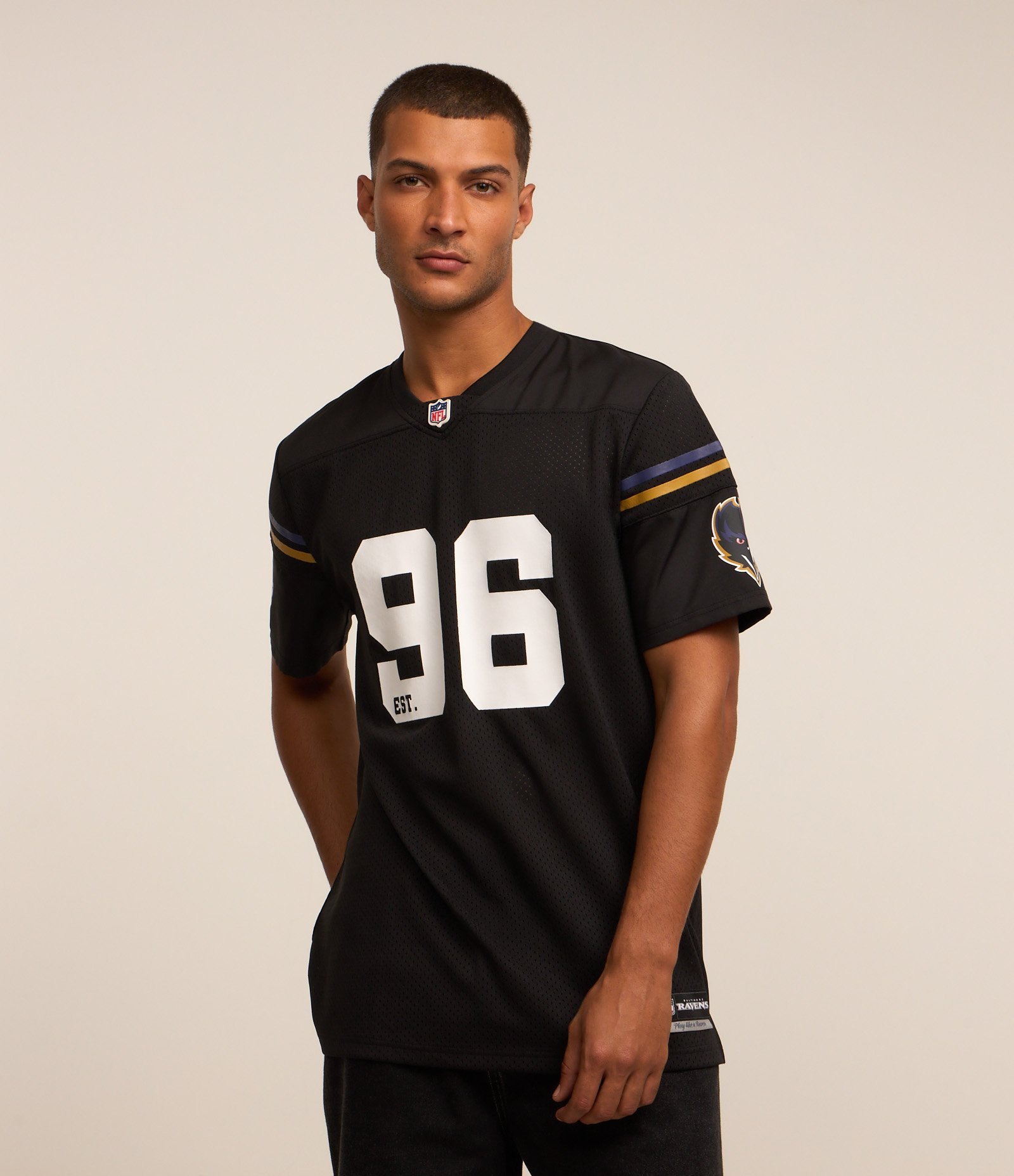 Camiseta Sportcore em Tecnologia Dry com Estampa NFL Ravens Preto 1
