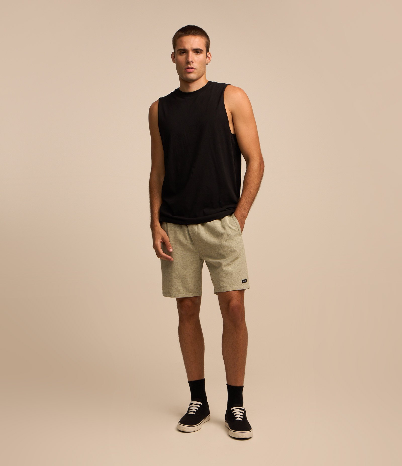 Bermuda em Algodão com Efeito Rajado Verde 1