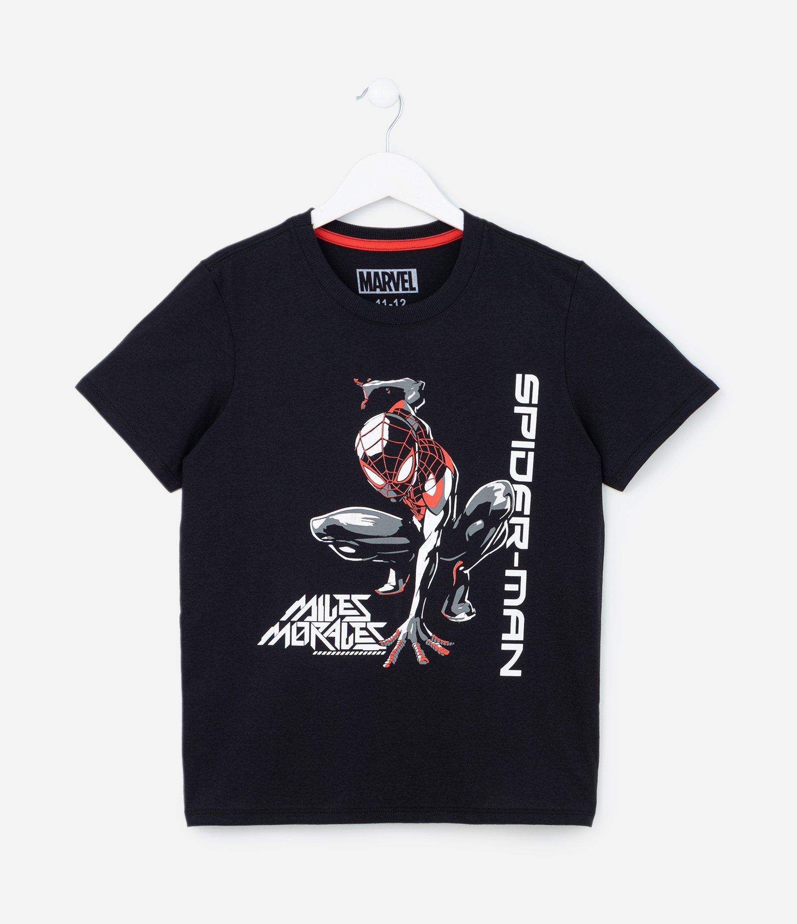 Camiseta Infantil com Estampa do Homem Aranha Miles Morales - Tam 4 a 12 anos Preto 1