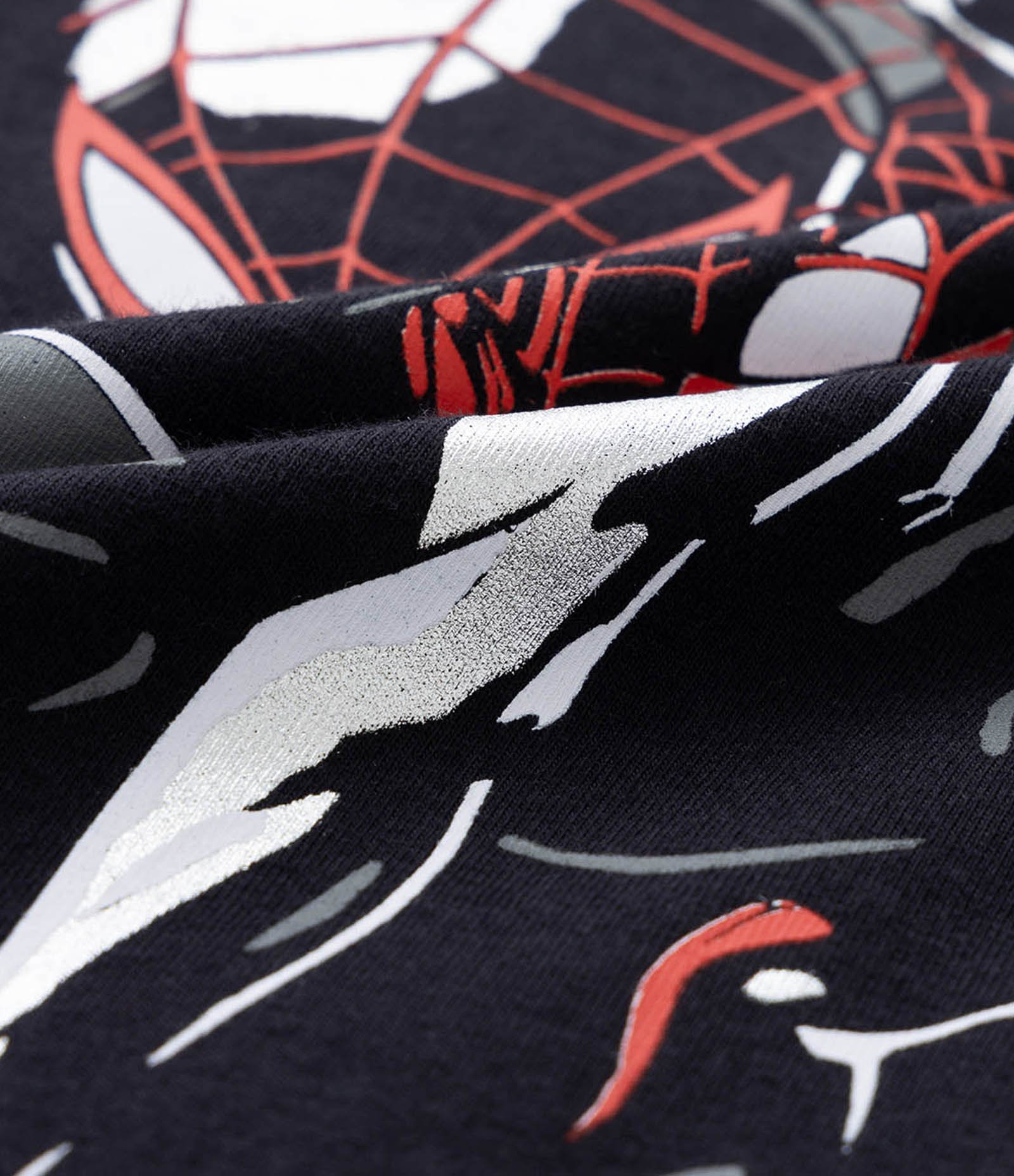 Camiseta Infantil com Estampa do Homem Aranha Miles Morales - Tam 4 a 12 anos Preto 3