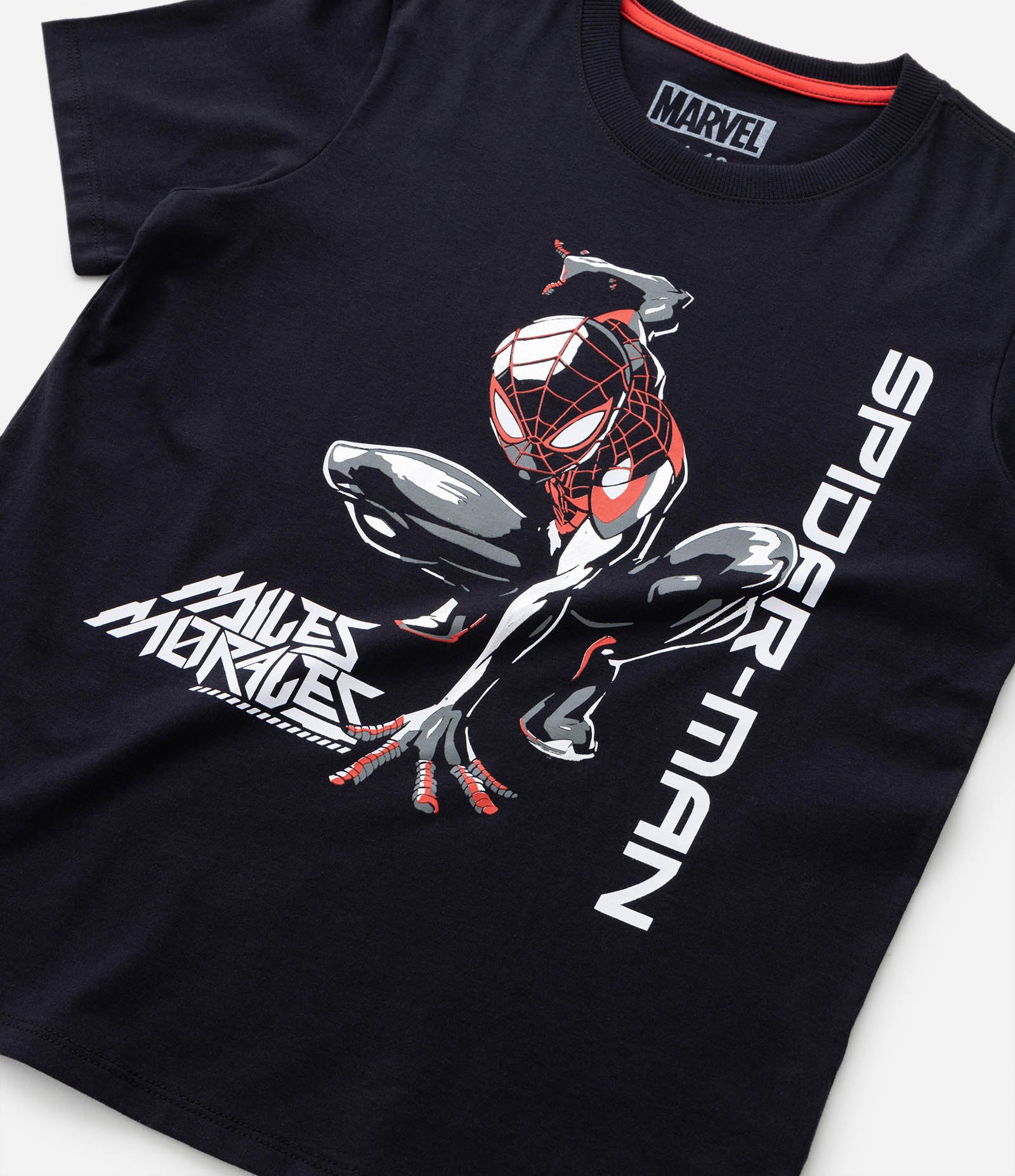 Camiseta Infantil com Estampa do Homem Aranha Miles Morales - Tam 4 a 12 anos Preto 5