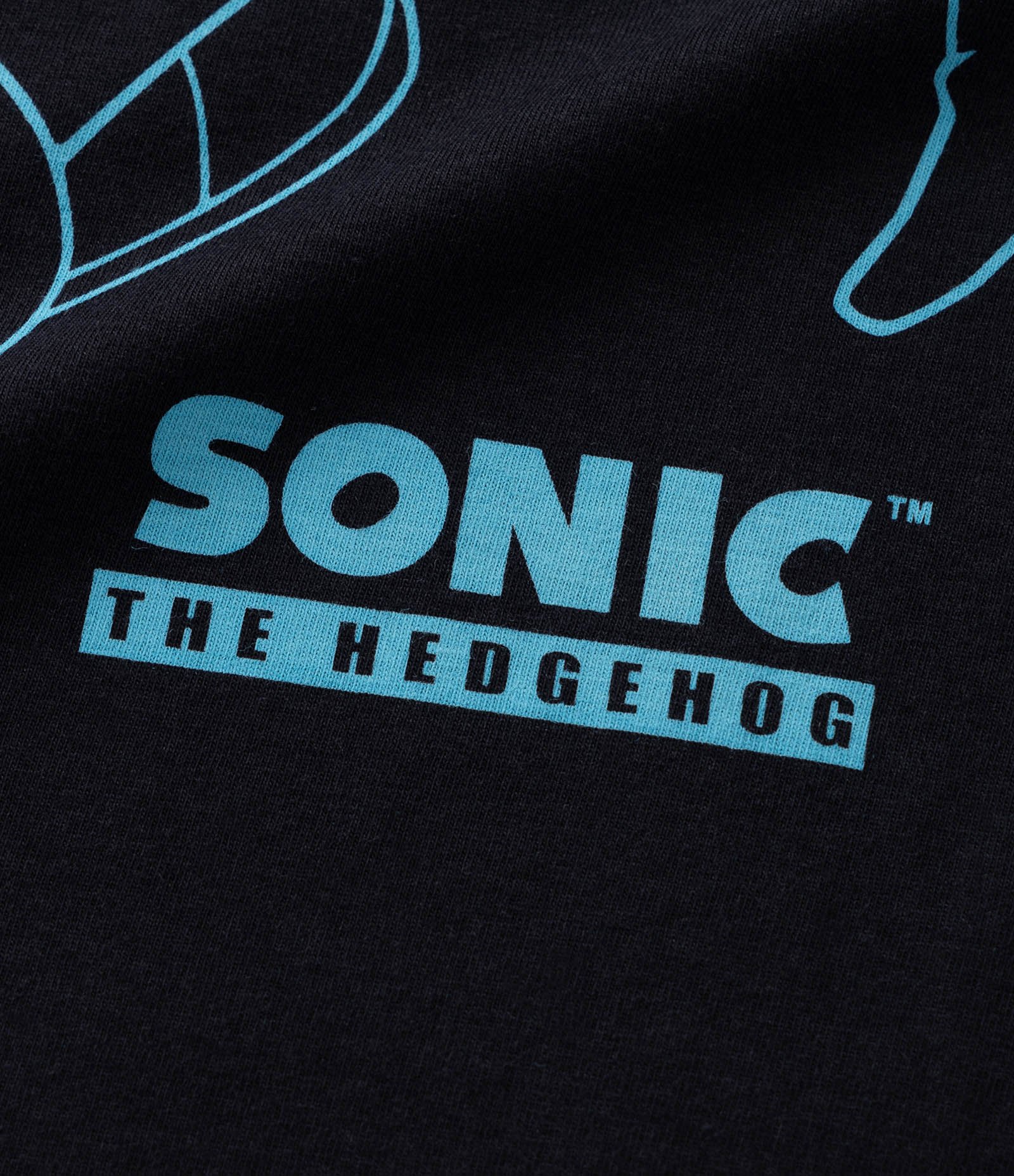 Camiseta Infantil com Estampa Sonic e Detalhe na Manga - Tam 4 a 12 Anos Preto 4