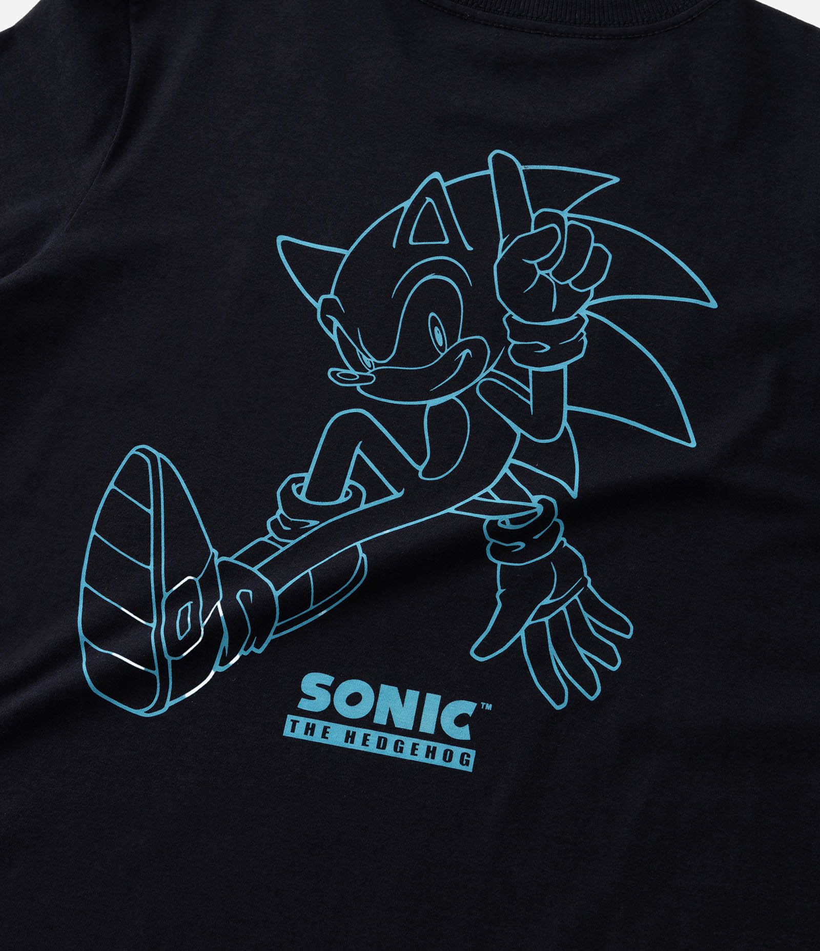 Camiseta Infantil com Estampa Sonic e Detalhe na Manga - Tam 4 a 12 Anos Preto 7