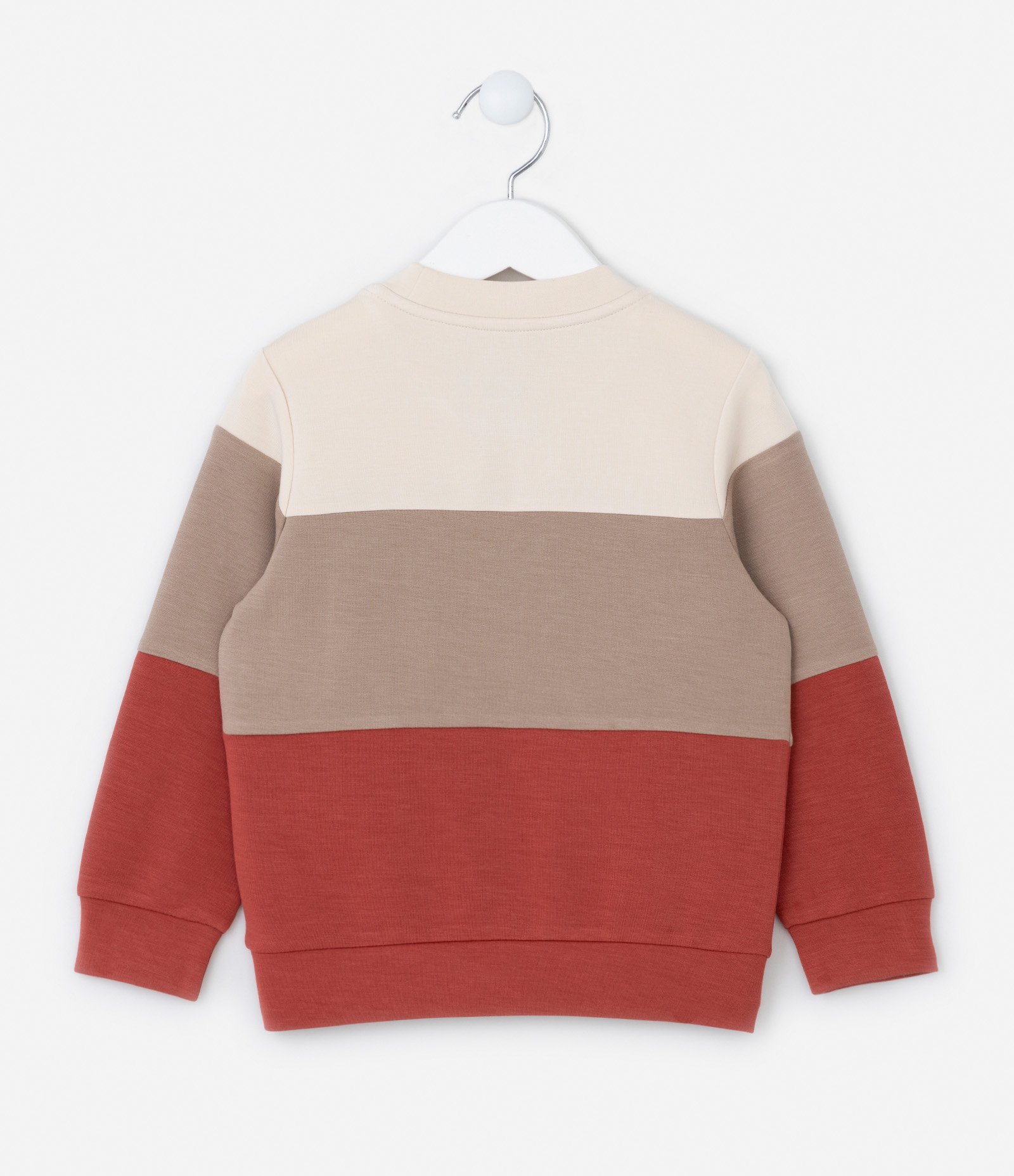 Blusão Infantil com Recortes e Bordado do Mickey - Tam 1 a 6 Anos Bege/Marrom/Terracota 2