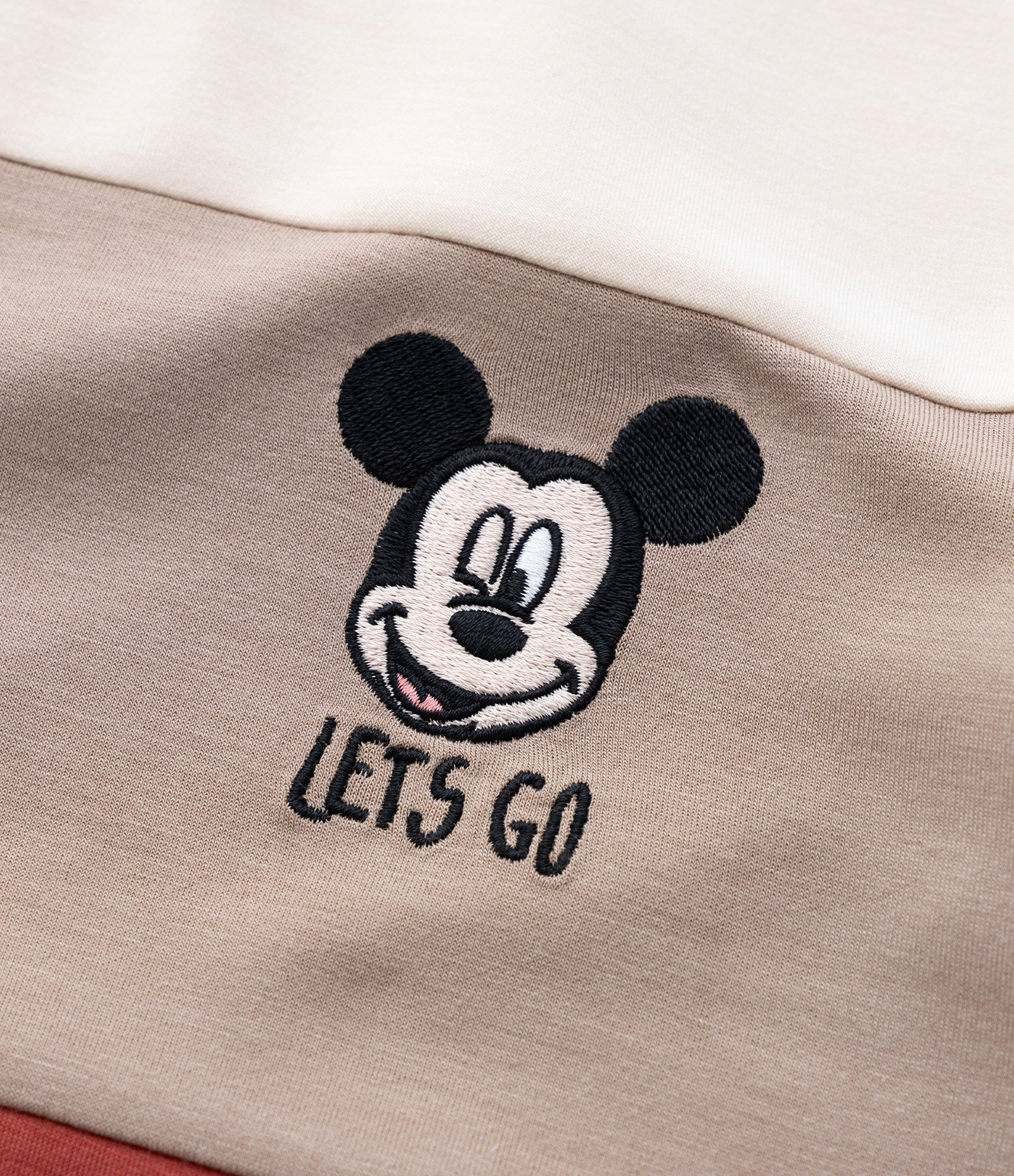 Blusão Infantil com Recortes e Bordado do Mickey - Tam 1 a 6 Anos Bege/Marrom/Terracota 5