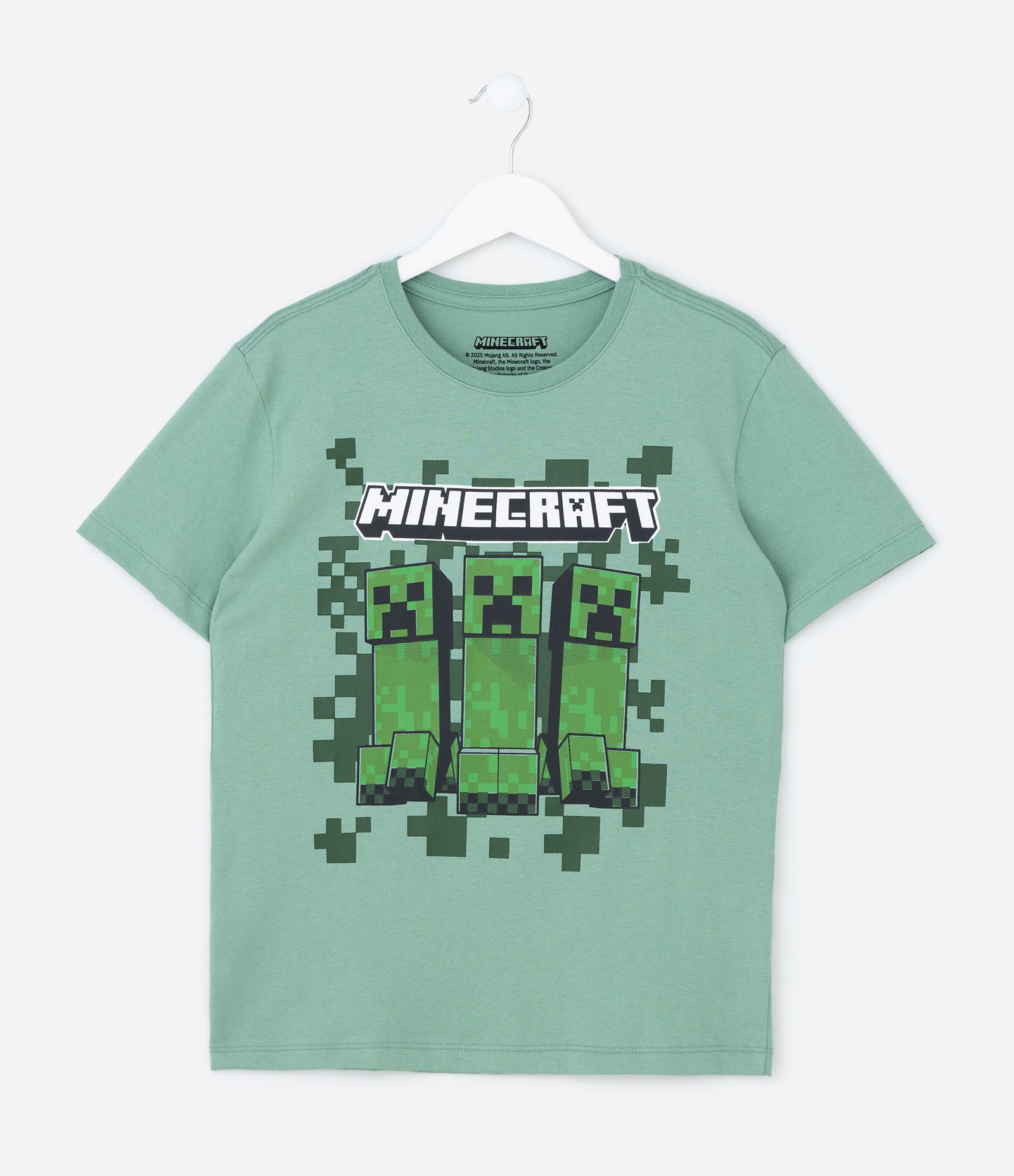 Camiseta Comfort Infantil com Estampa do Minecraft - Tam 5 a 14 Anos Verde 1