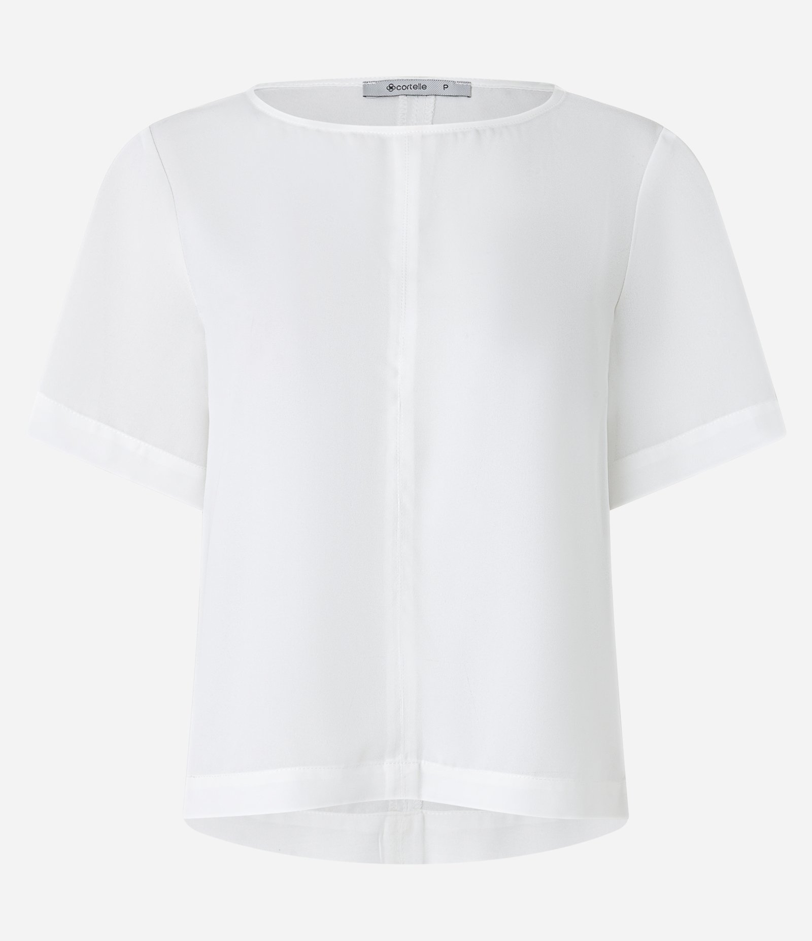 Blusa Básica em Crepe com Costura Frontal 5