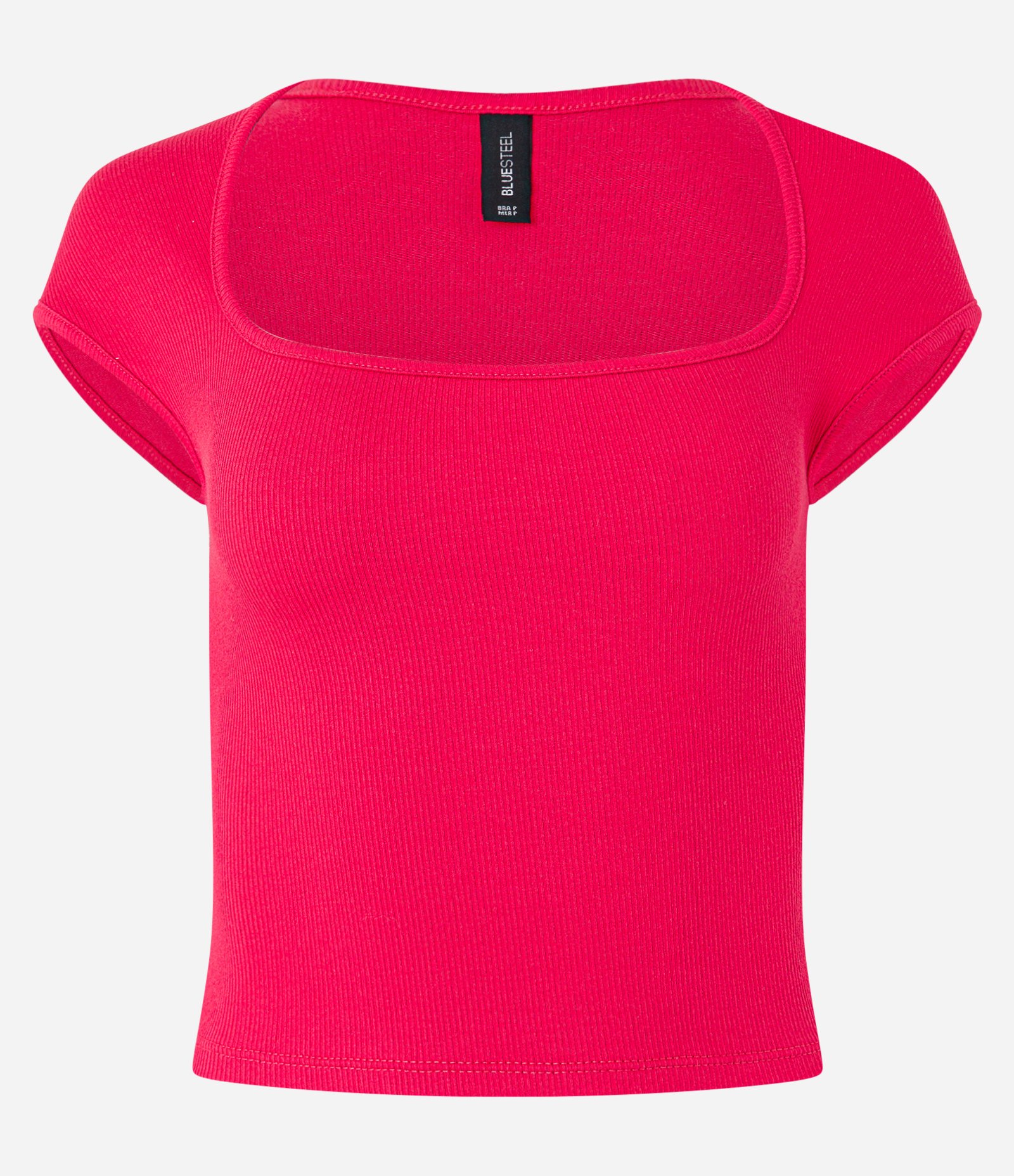 Blusa em Ribana com Decote Quadrado Vermelho 4