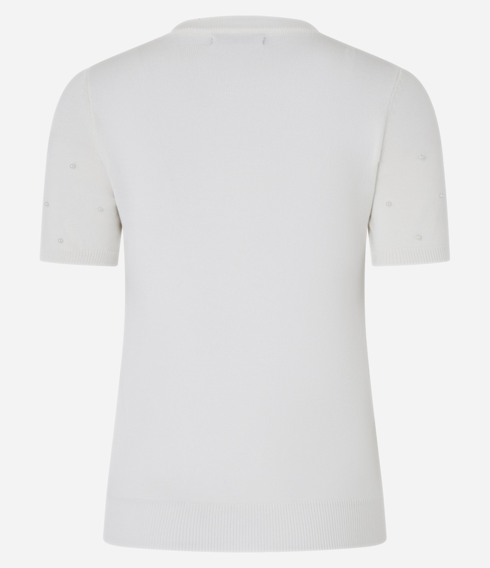 Blusa em Tricô com Aplicação de Pérolas e Strass Branco 7