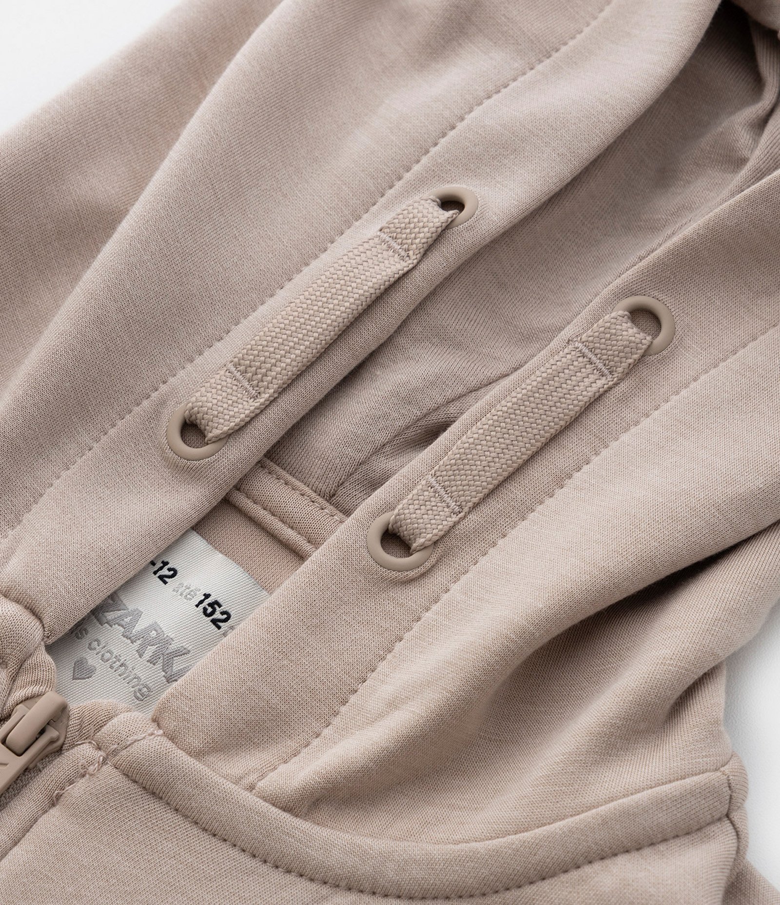 Jaqueta Infantil com Toque Suave e Capuz -Tam 5 a 14 Anos Bege 5