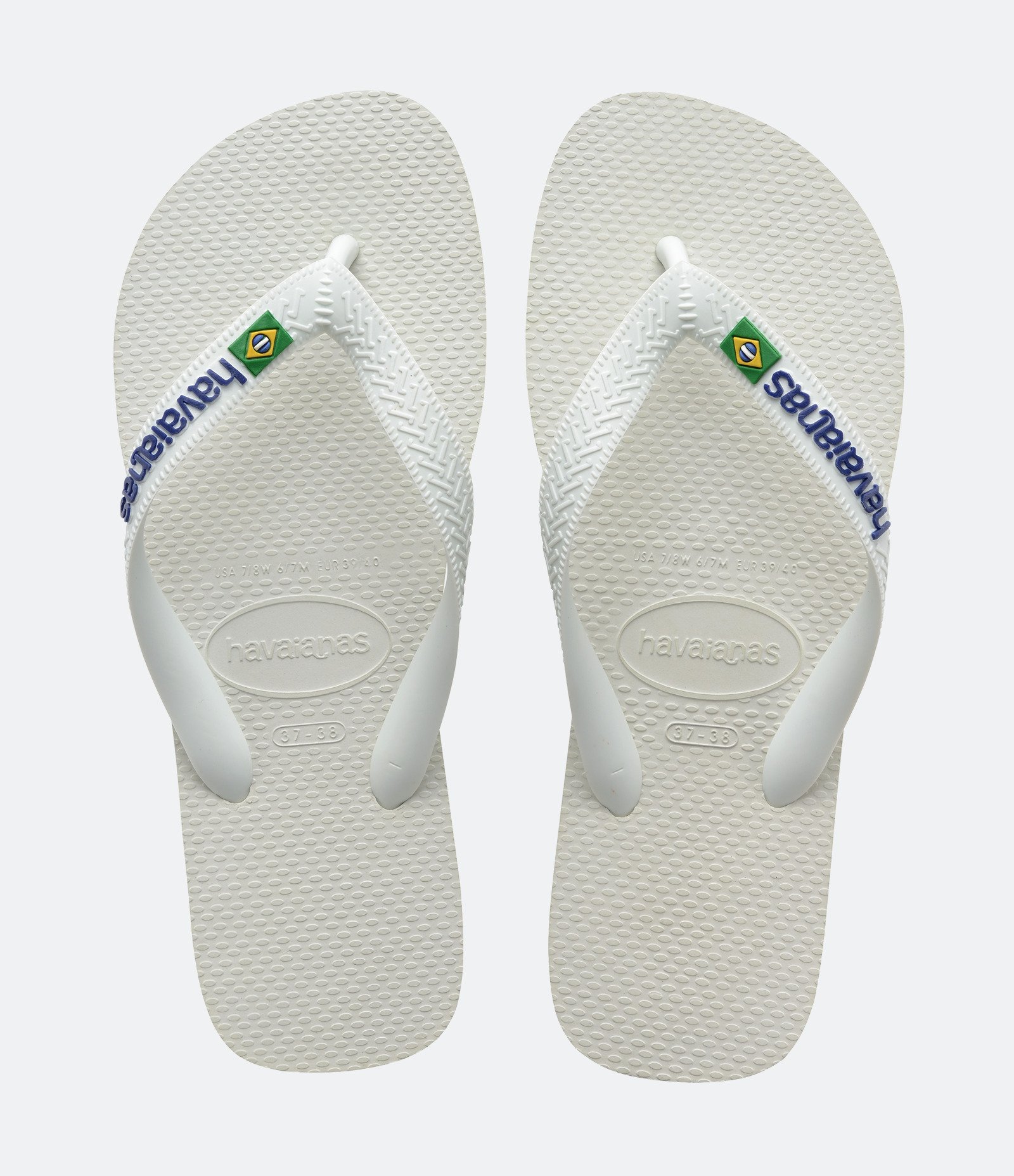 Chinelo Clássico Infantil com Bandeirinha do Brasil Havaianas - Tam 23 ao 32 Branco 1