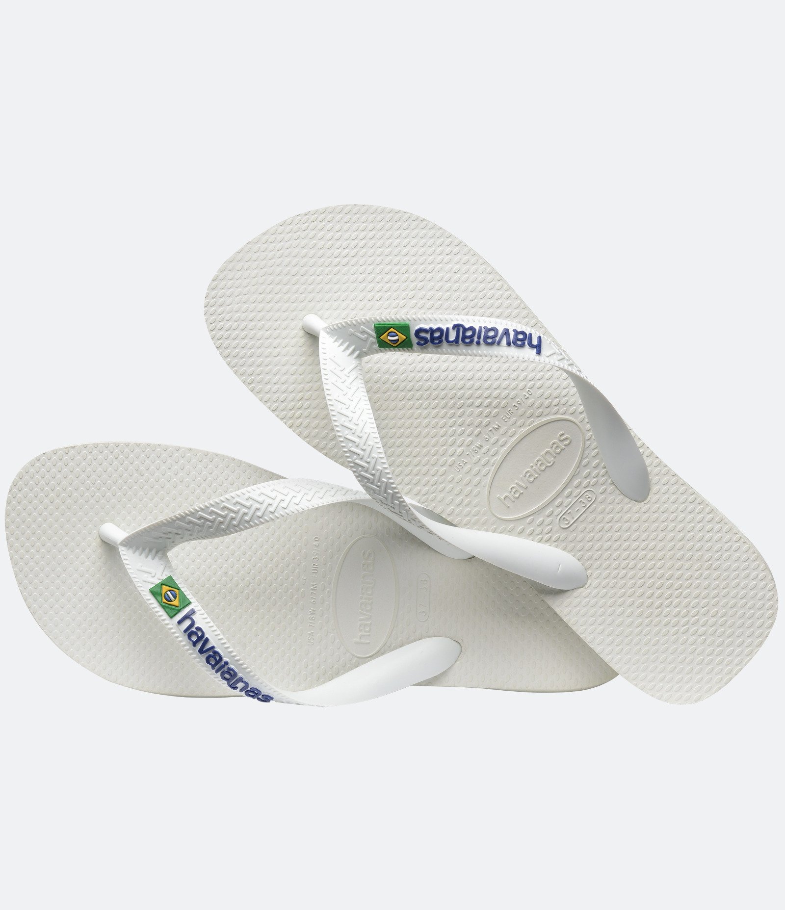 Chinelo Clássico Infantil com Bandeirinha do Brasil Havaianas - Tam 23 ao 32 Branco 3
