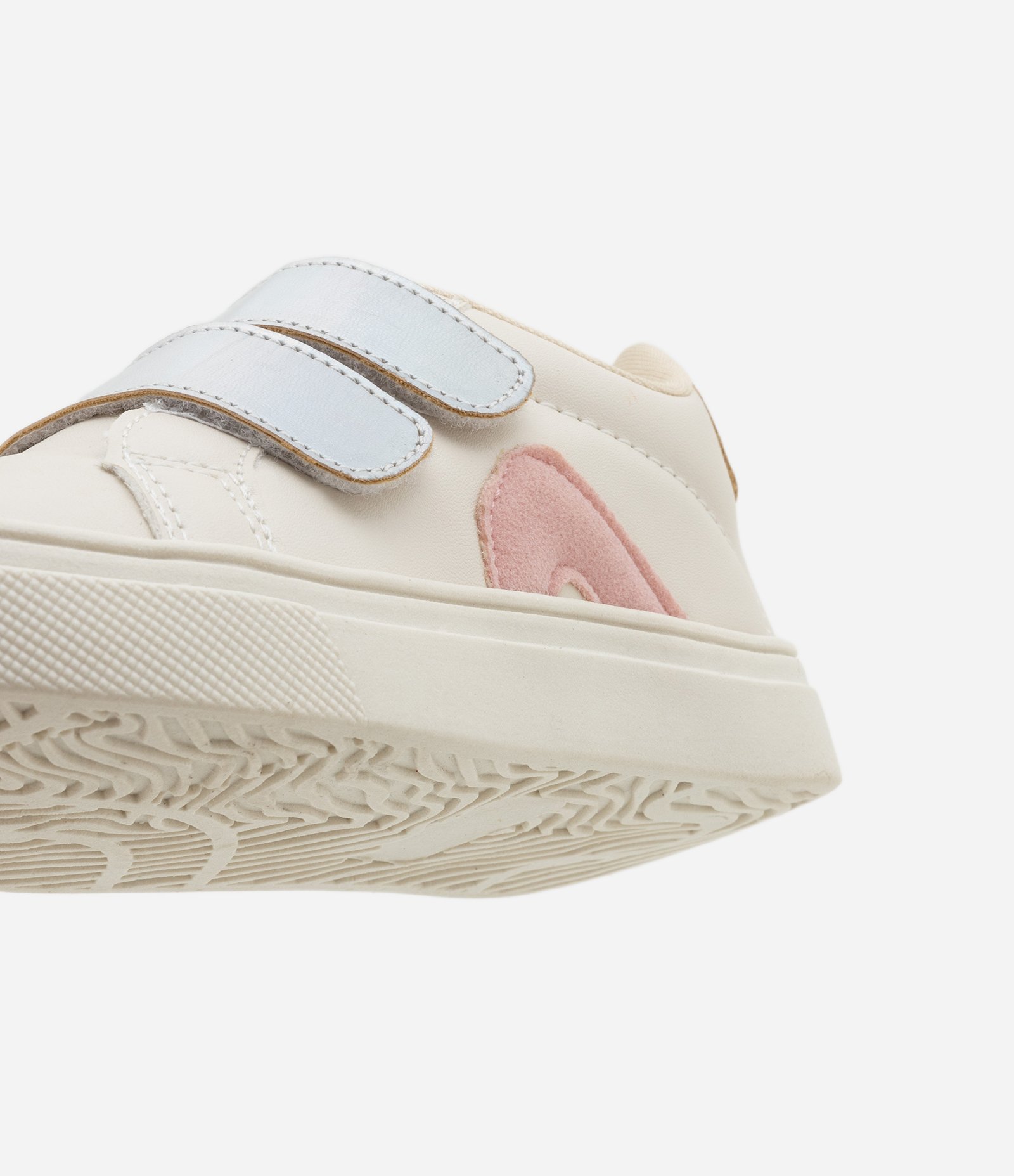 Tênis Infantil com Recorte Contrastante e Dois Velcros - Tam 22 ao 29 Off White 3