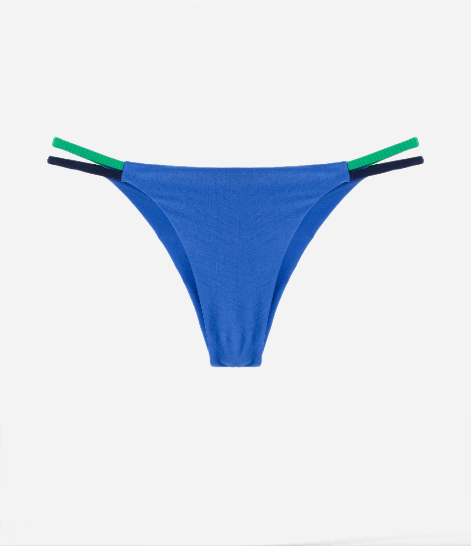 Biquíni Calcinha String em Poliamida com Lateral Dupla Azul 5