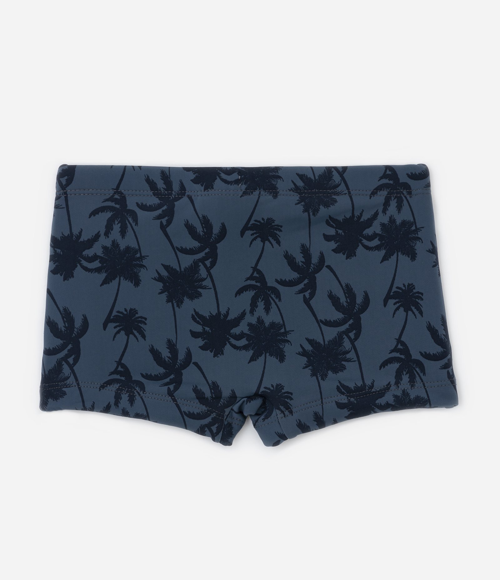 Sunga Boxer Infantil com Estampa Coqueiros - Tam 5 a 14 Anos Azul 2