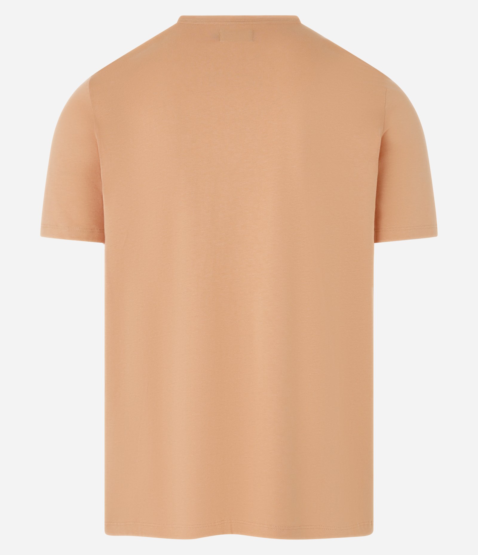 Camiseta Slim Básica em Algodão Peruano com Gola Redonda Laranja Claro 5