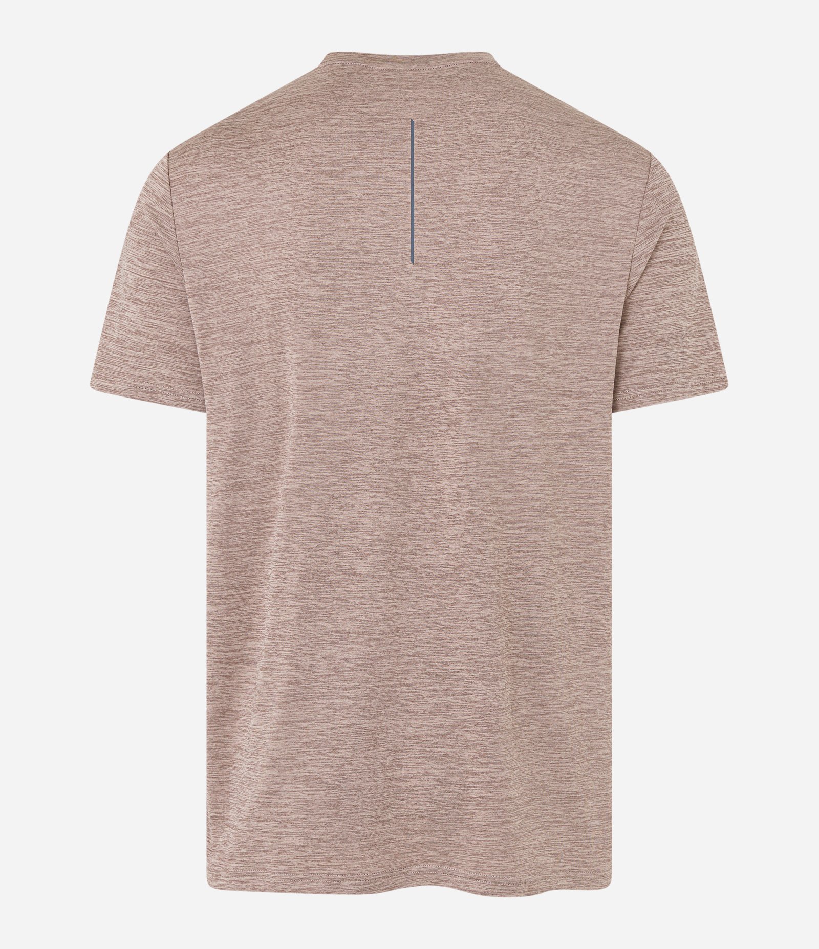 Camiseta Esportiva com Tecnologia Dry e Detalhes Refletivos Marrom Claro 7