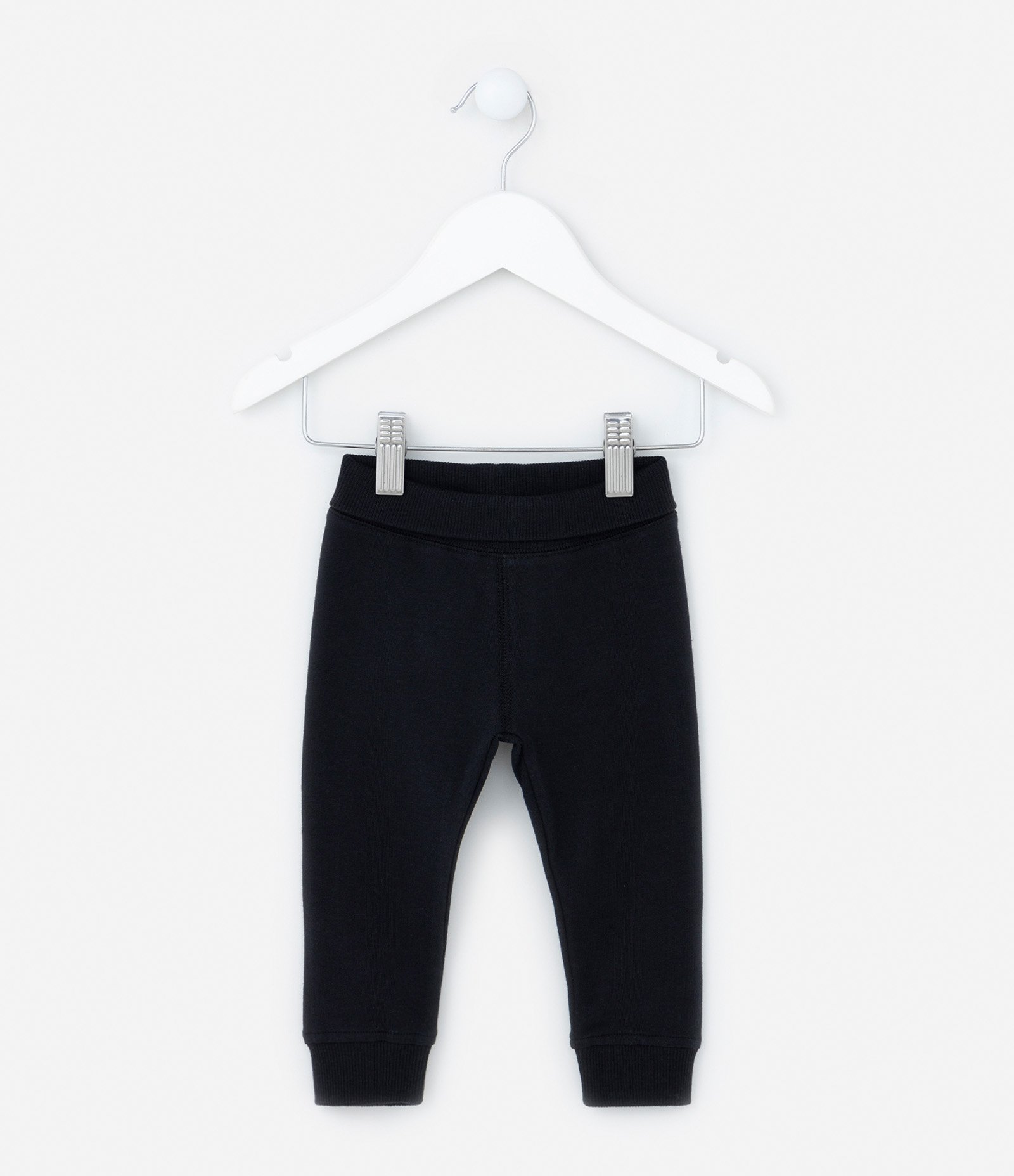 Calça Infantil com Cós Virado e Punhos Canelados - Tam RN a 18 Meses 1