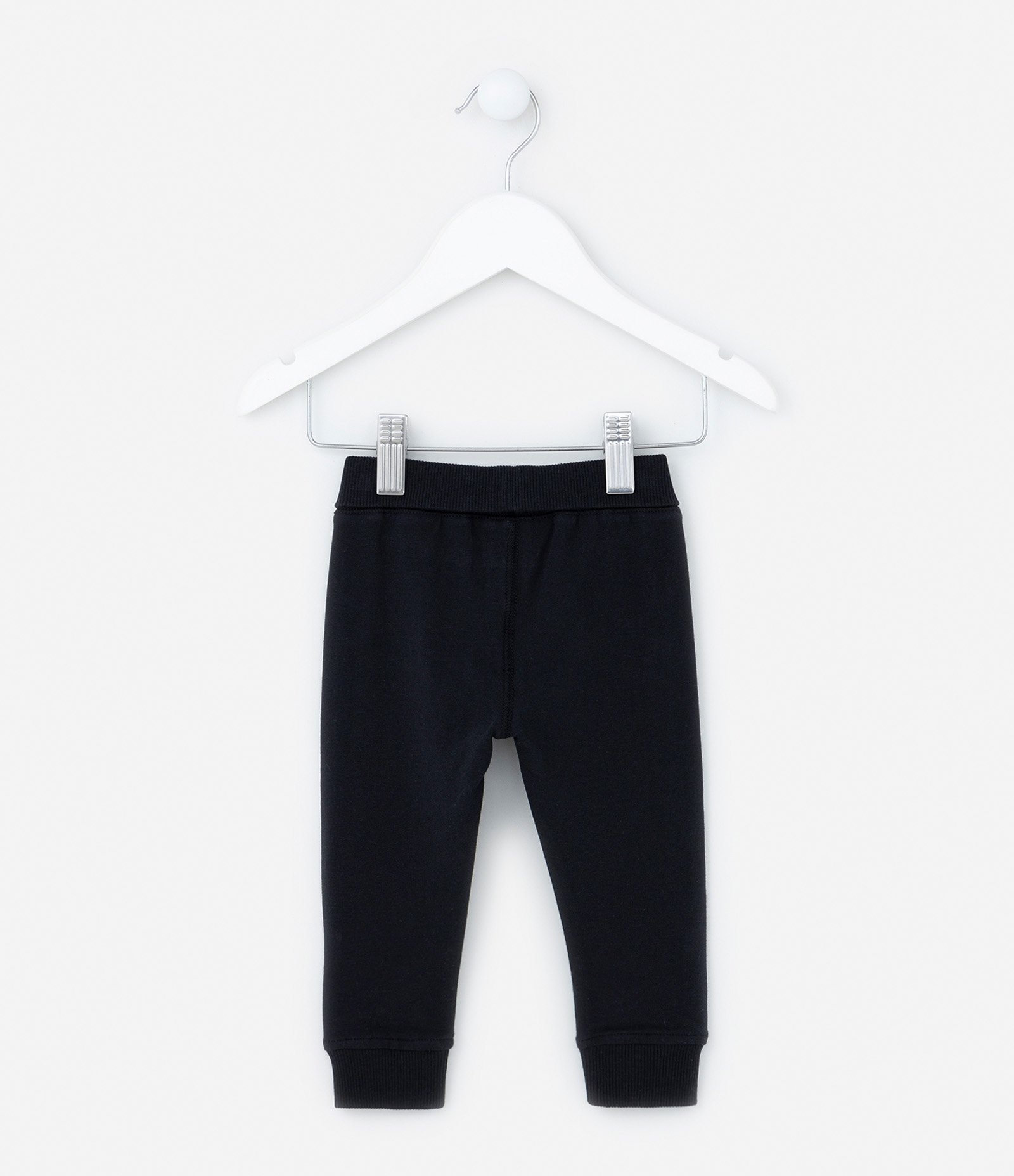 Calça Infantil com Cós Virado e Punhos Canelados - Tam RN a 18 Meses 2