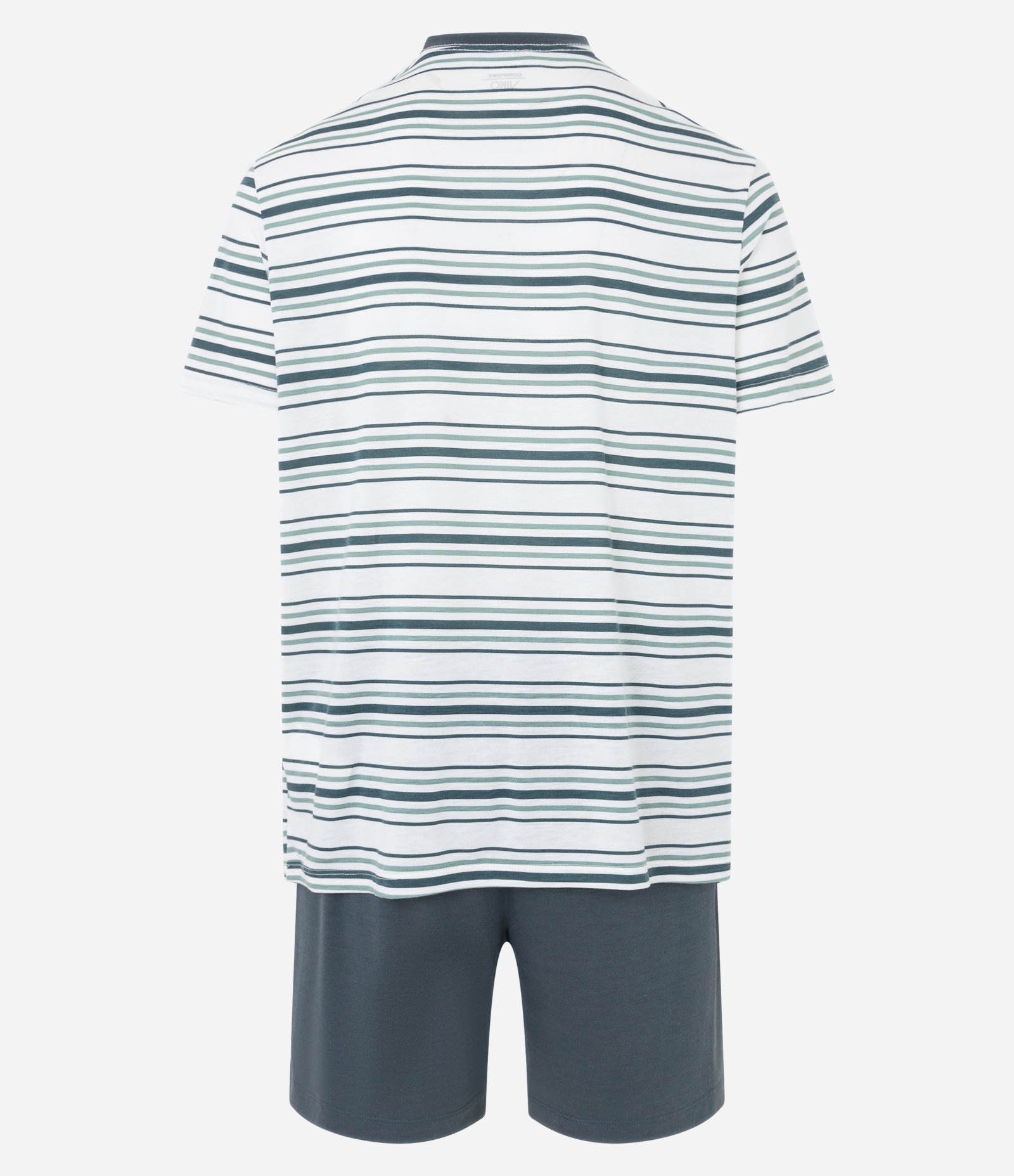 Pijama Curto com Listras Finas Horizontais Verde 6