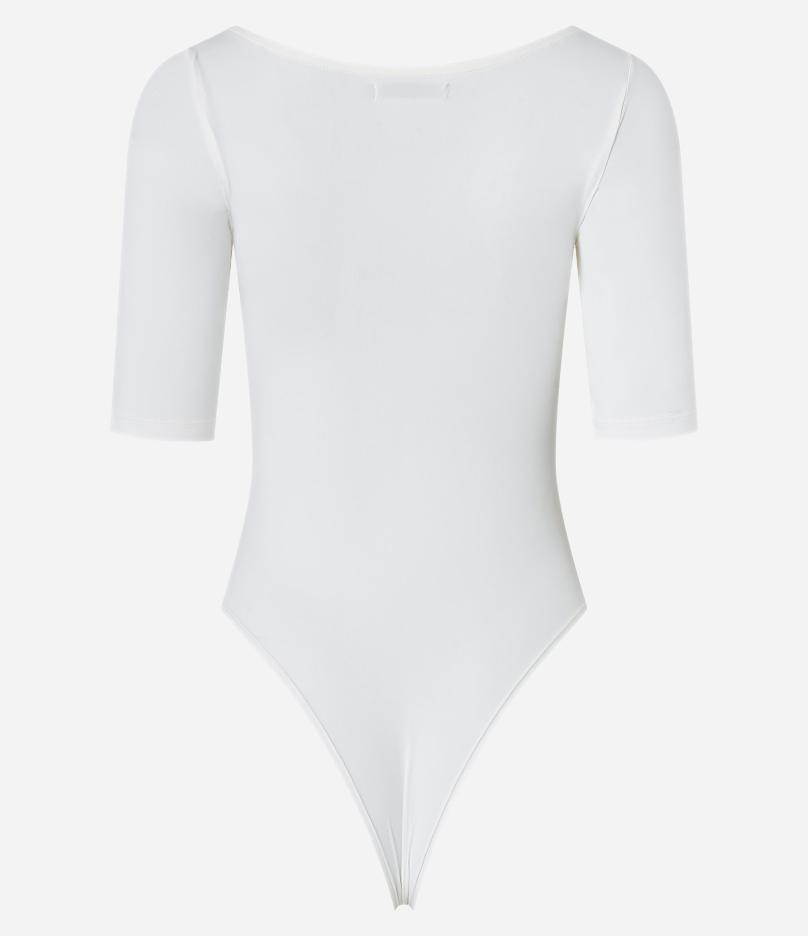 Body em Poliamida com Decote Canoa e Manga 3/4 Branco Neve 7