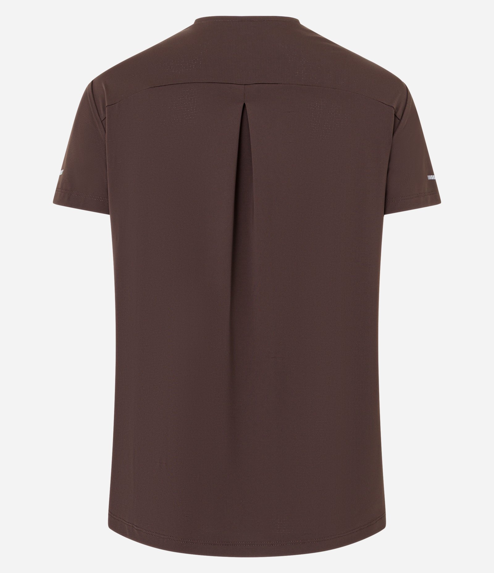 Camiseta Esportiva Regular Texturizada com Detalhe Refletivo Marrom 7
