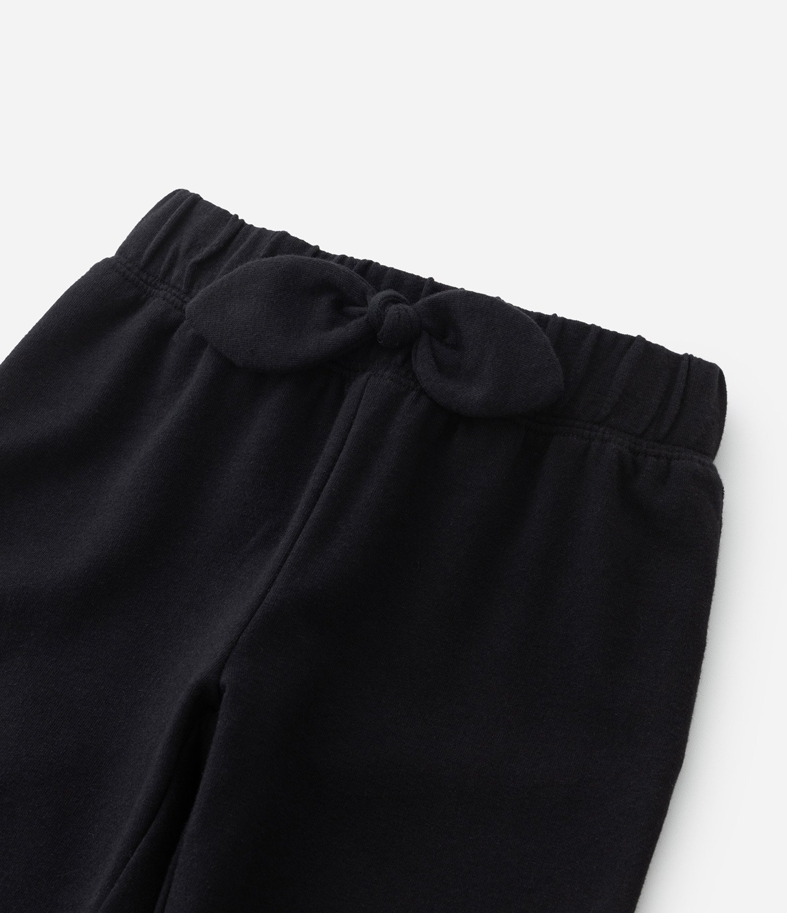 Calça Jogger Infantil com Lacinho Aplicado - Tam 1 a 5 Anos Preto 5