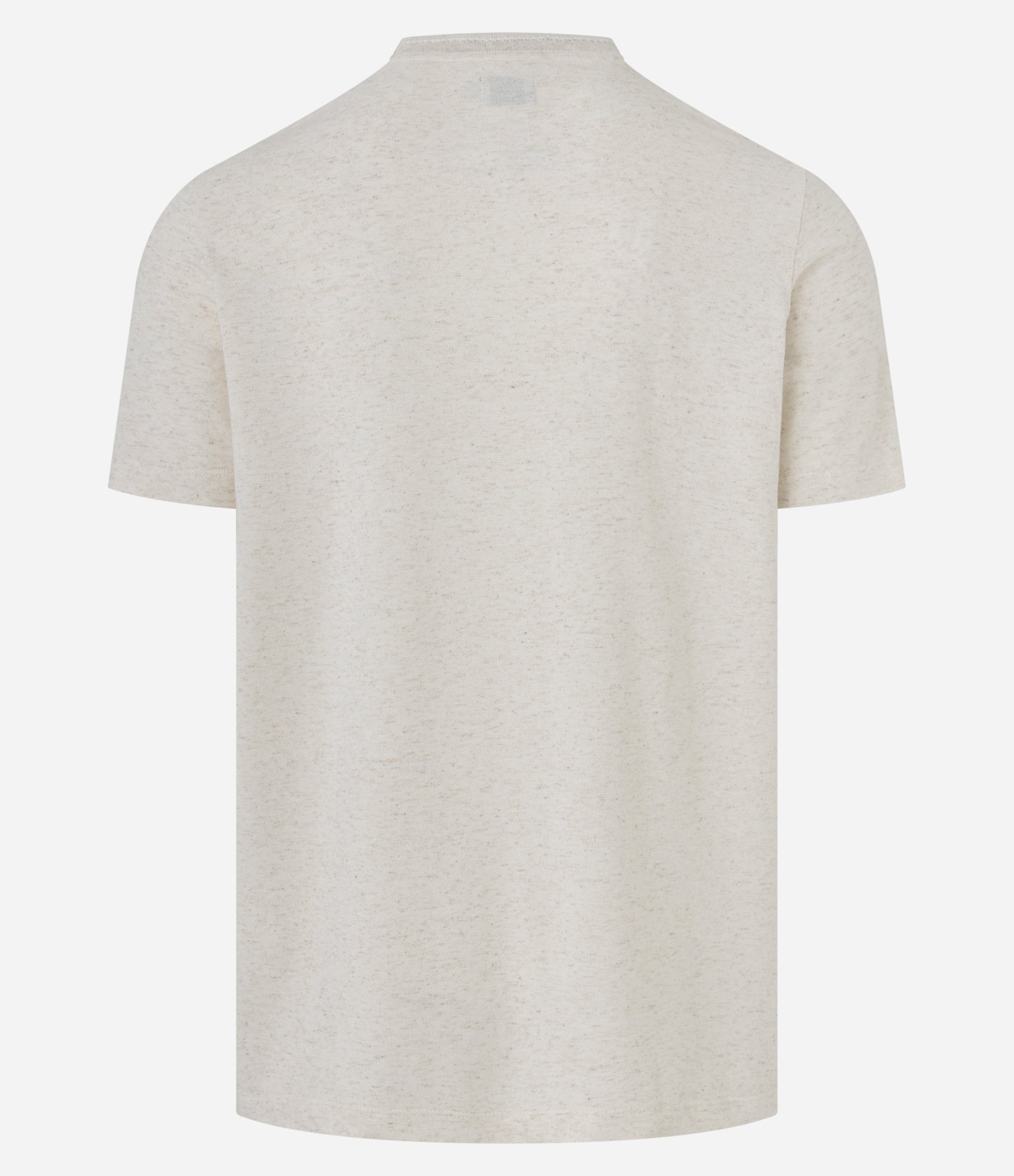 Camiseta Regular em Algodão com Textura Bege 3