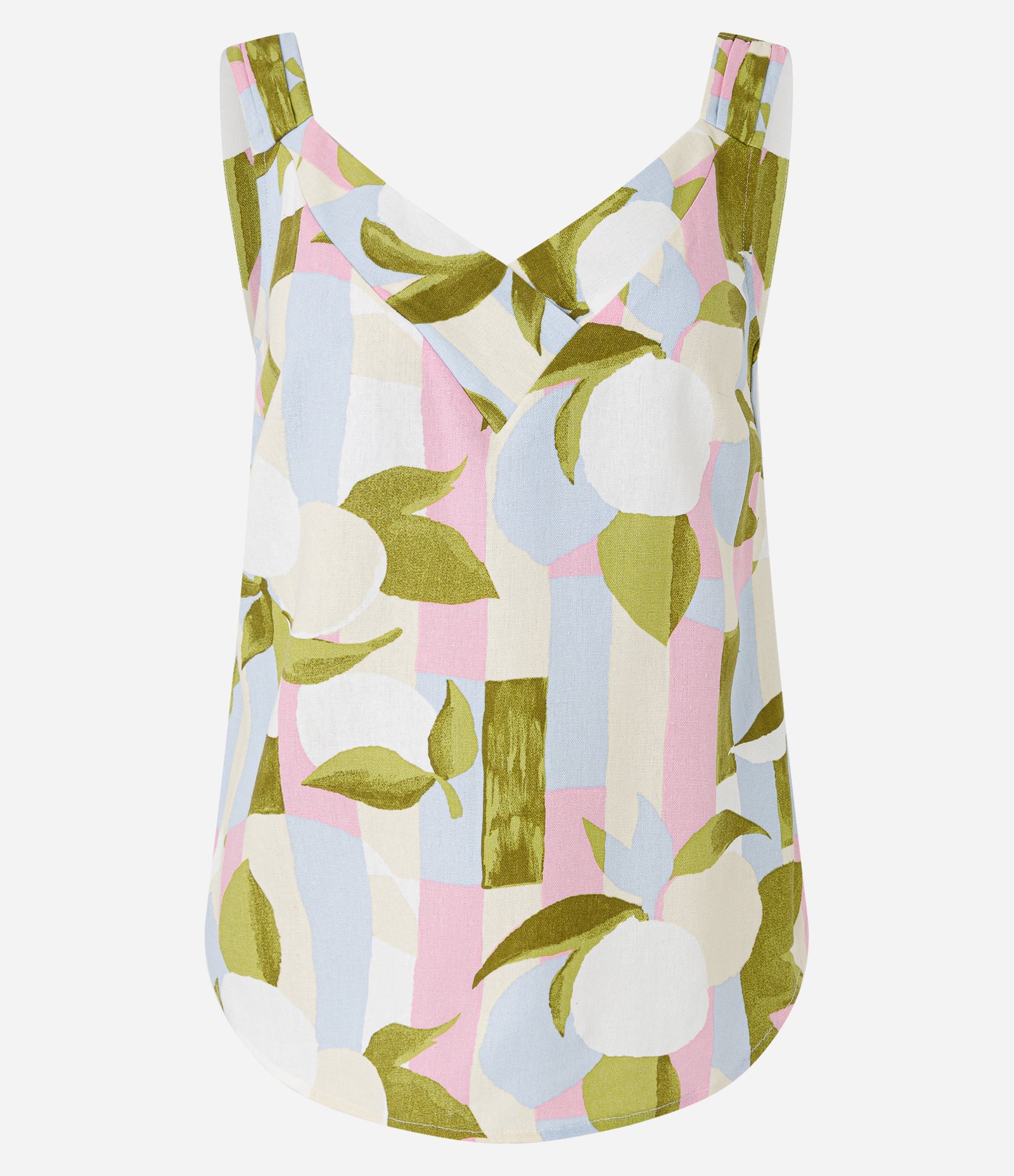 Blusa em Viscolinho com Estampa Geométrica Multicores 4