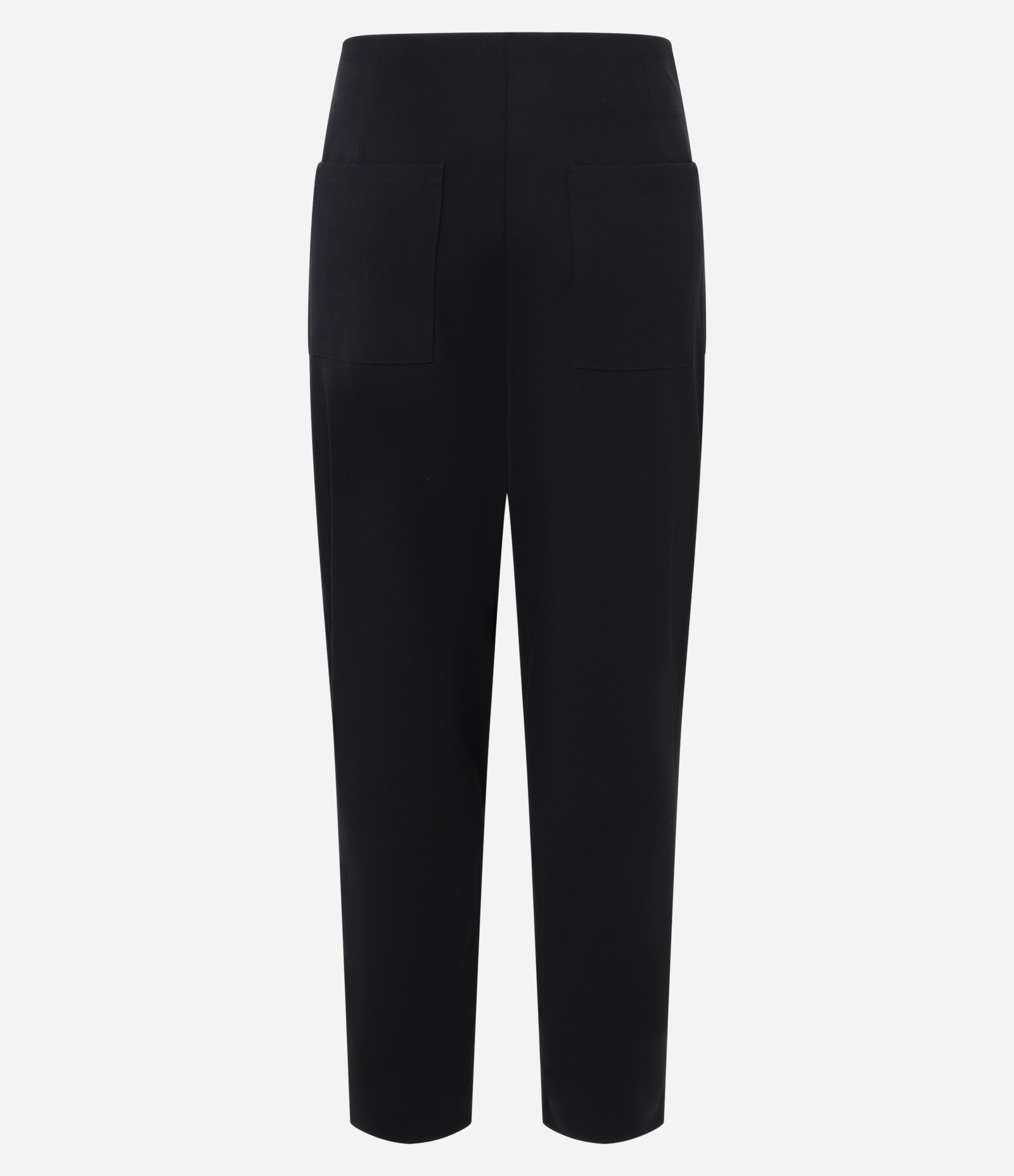 Calça Cenoura Cintura Alta com Fivelas Laterais e Pregas Preto 2