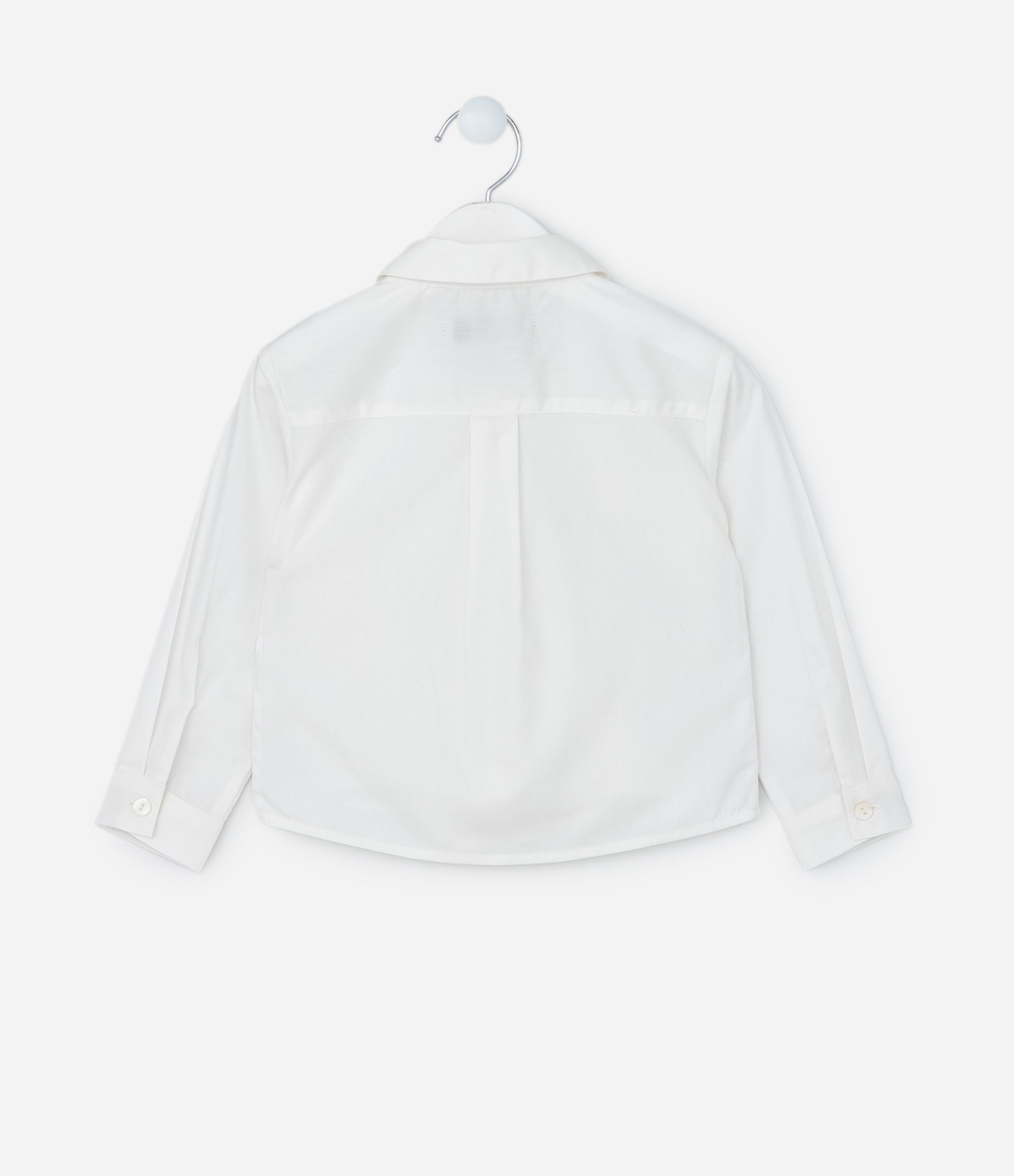 Camisa Infantil em Tricoline com Laços Aplicados - Tam 1 a 5 Anos Branco 2