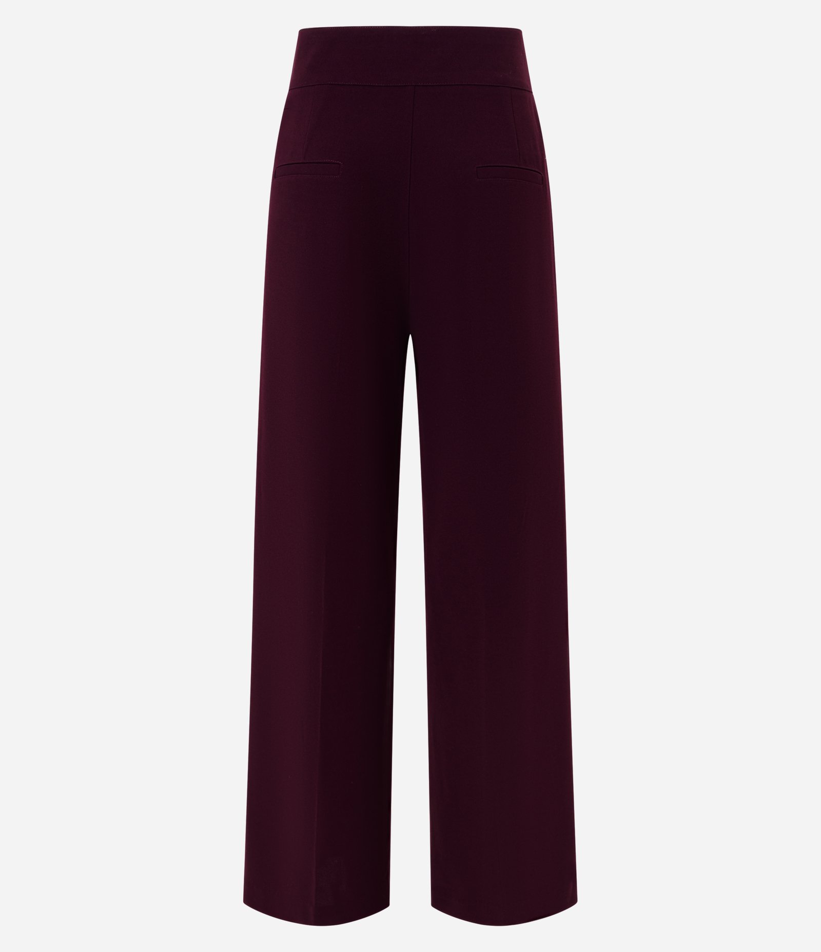 Calça Wide Leg em Crepe Cós com Fivela Roxo 6