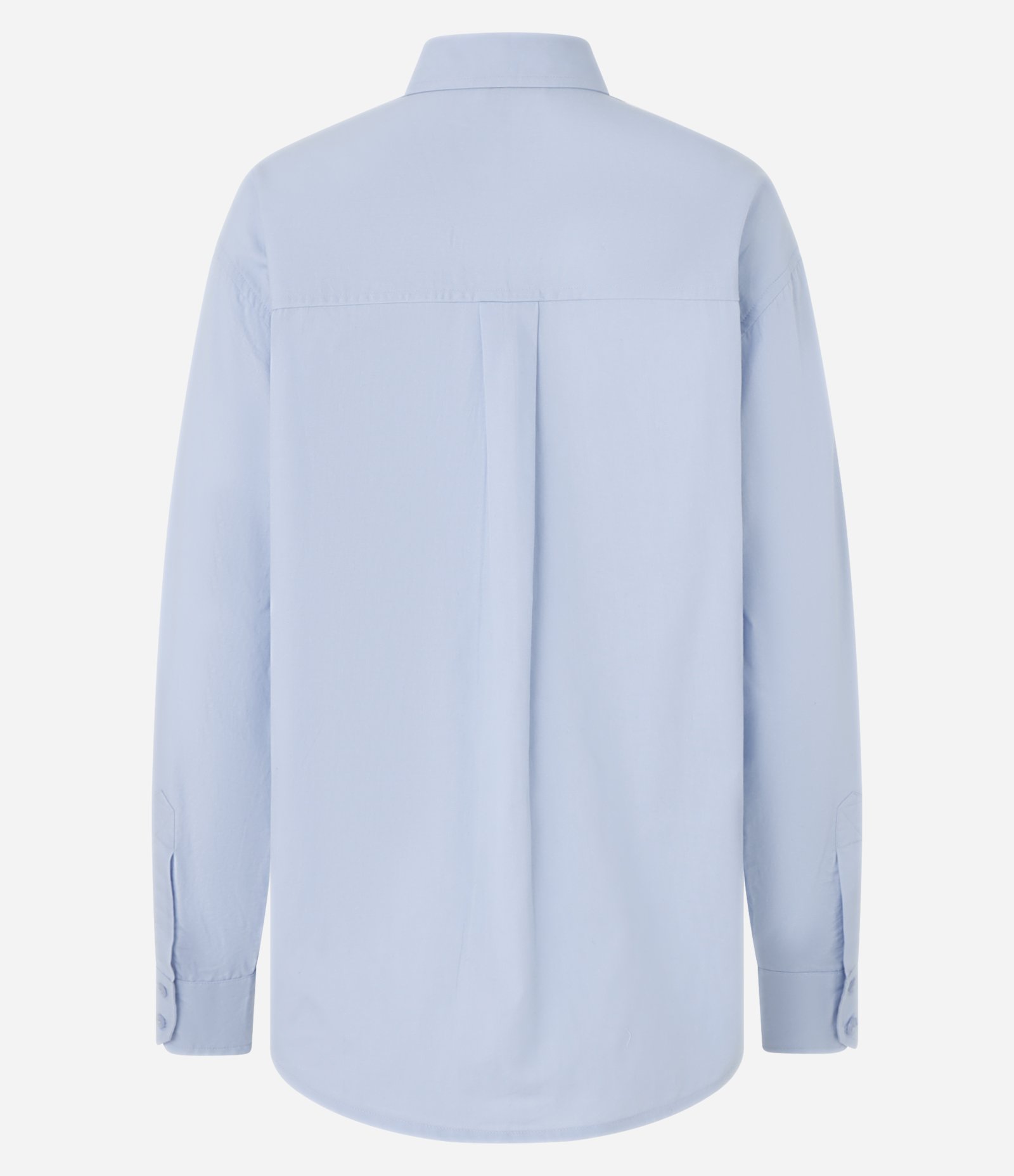 Camisa em Tricoline com Bordado Vazado e Manga Longa Azul 10