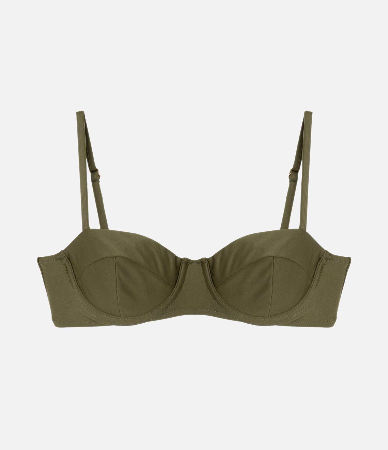 Biquíni Top Meia Taça em Poliamida Verde 5