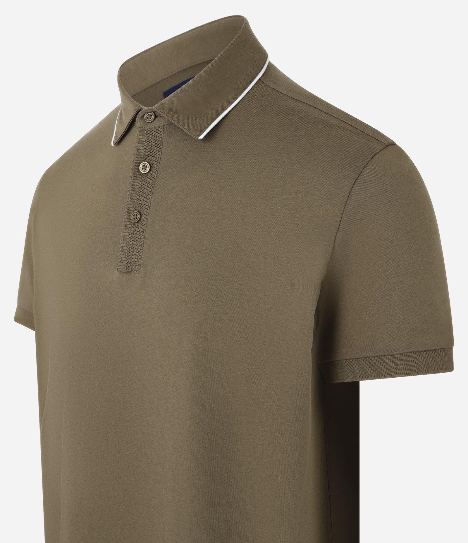 Camisa Polo Regular em Algodão Peruano com Detalhe Contrastante na Gola Verde 5