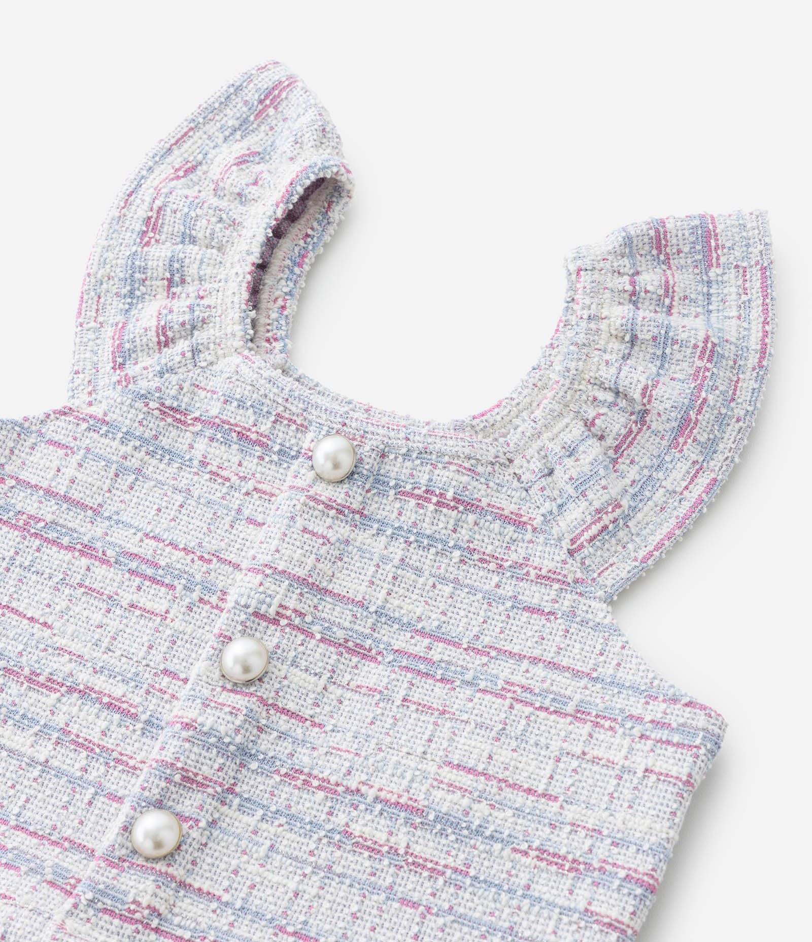 Blusa Infantil em Tweed com Botões Perolados - Tam 1 a 5 Anos Multicores 4