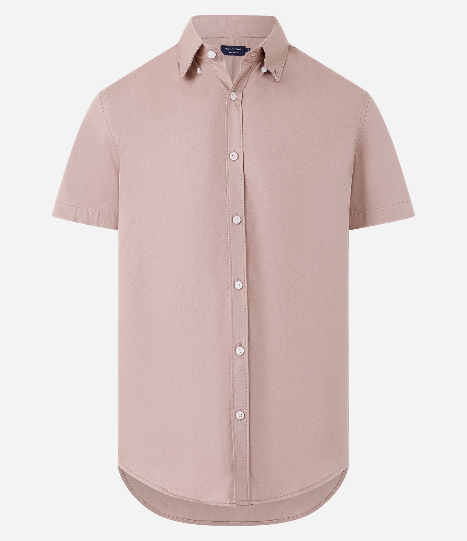 Camisa Comfort em Oxford com Gola Colarinho e Manga Curta Rosa 4