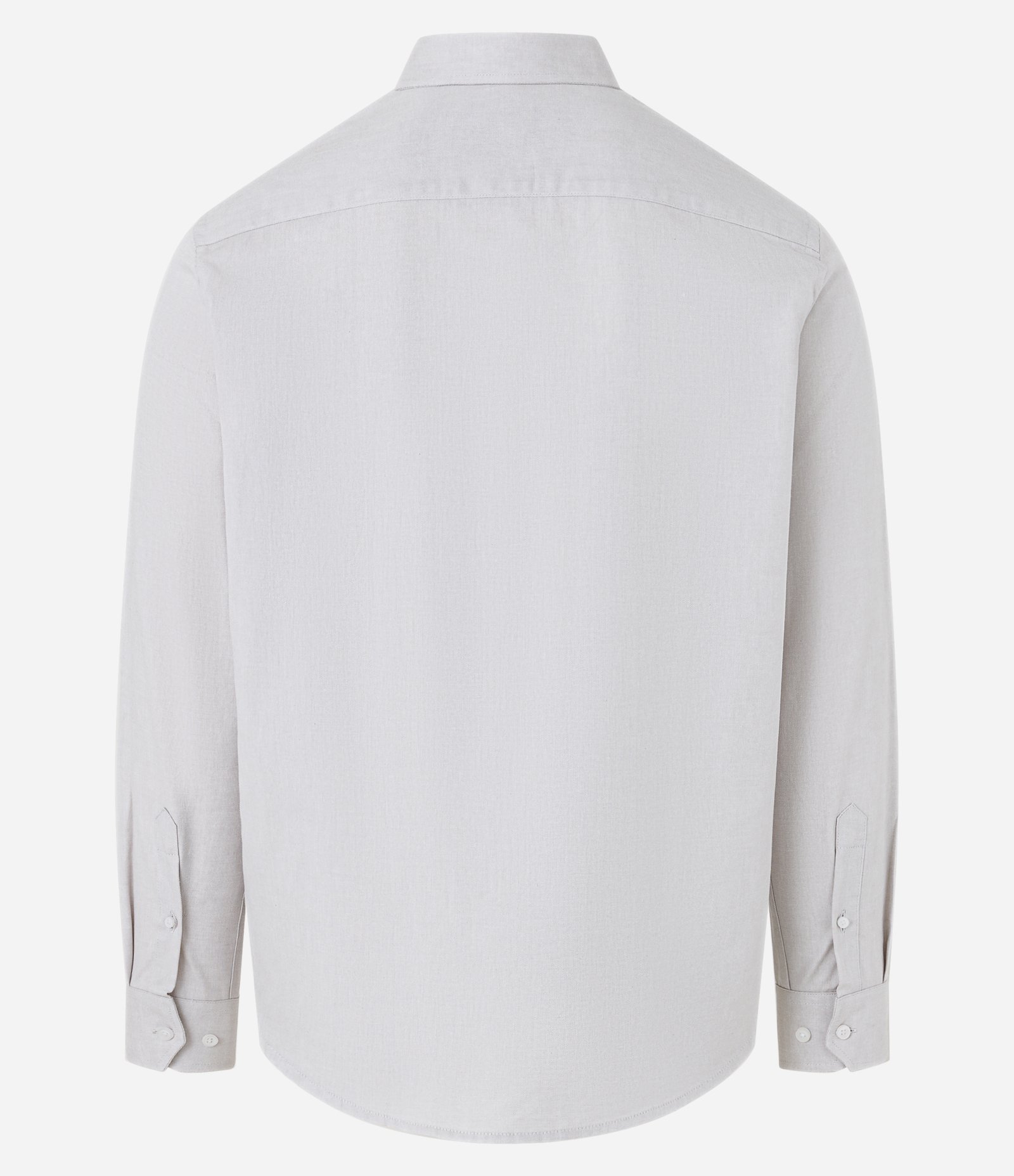 Camisa Regular Básica em Oxford Cinza Claro 6