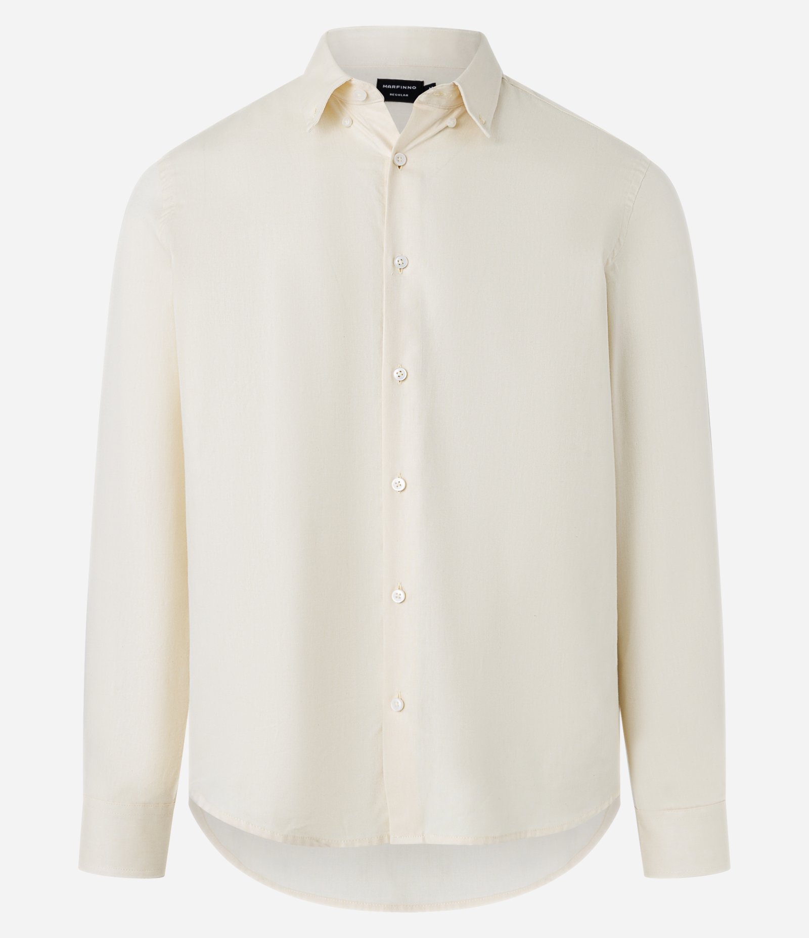 Camisa Regular Básica em Oxford Amarelo Claro 5