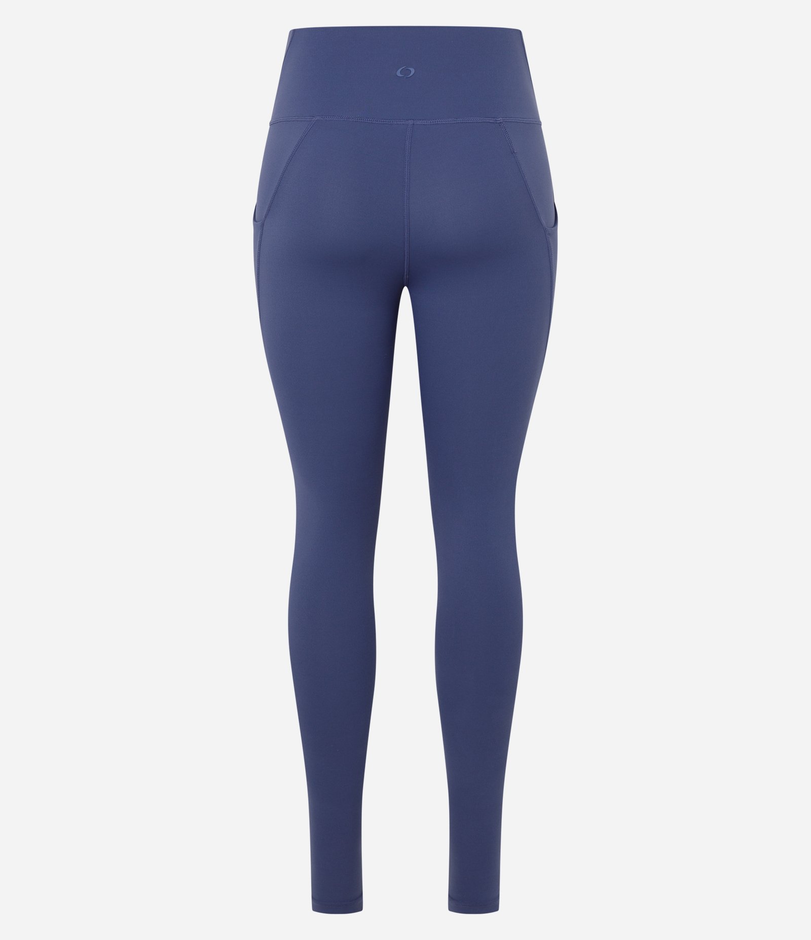 Calca Legging Esportiva em Microfibra com Bolsos Azul Médio 7