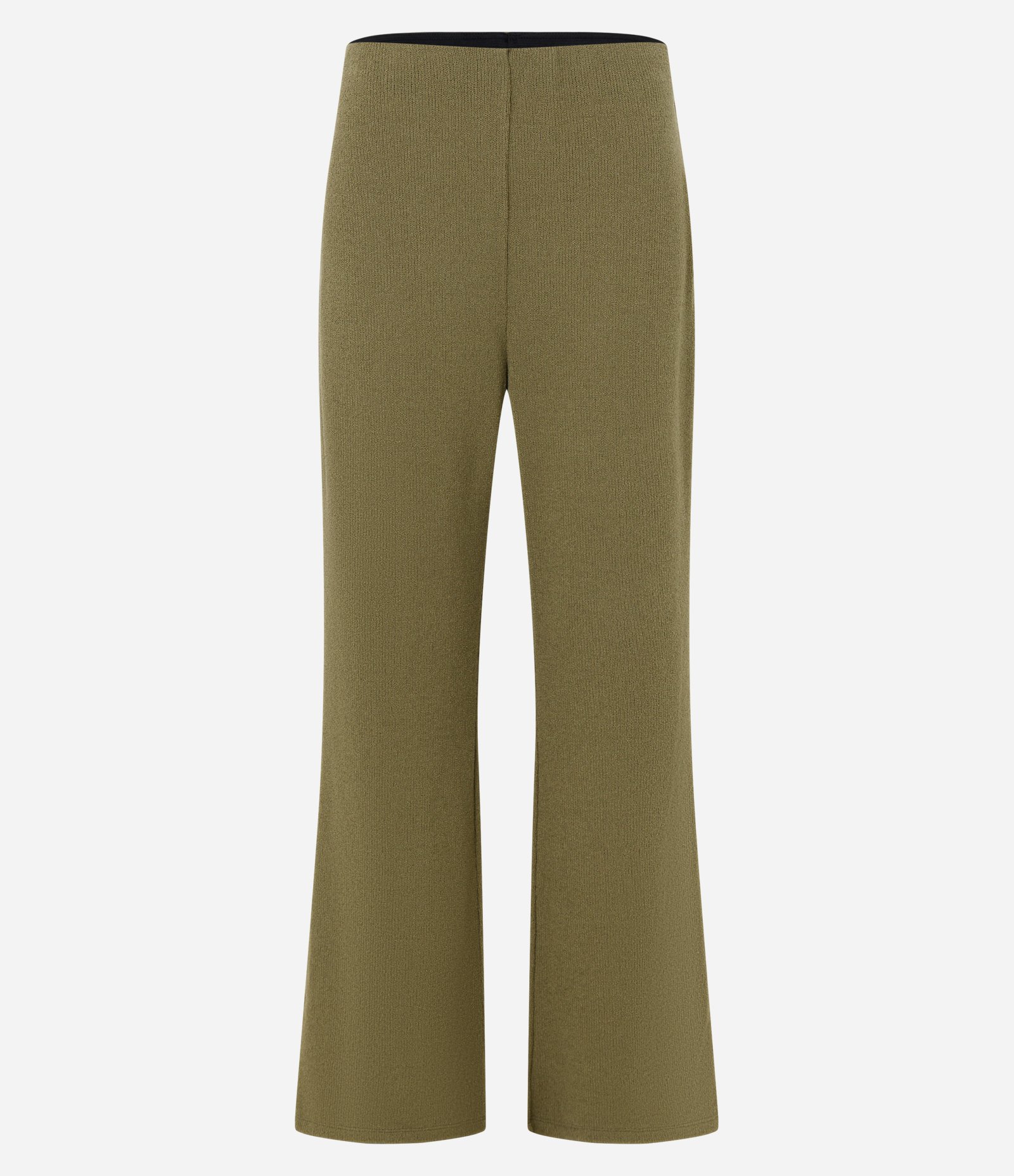 Calça Flare Texturizada com Cintura Alta Marrom 5