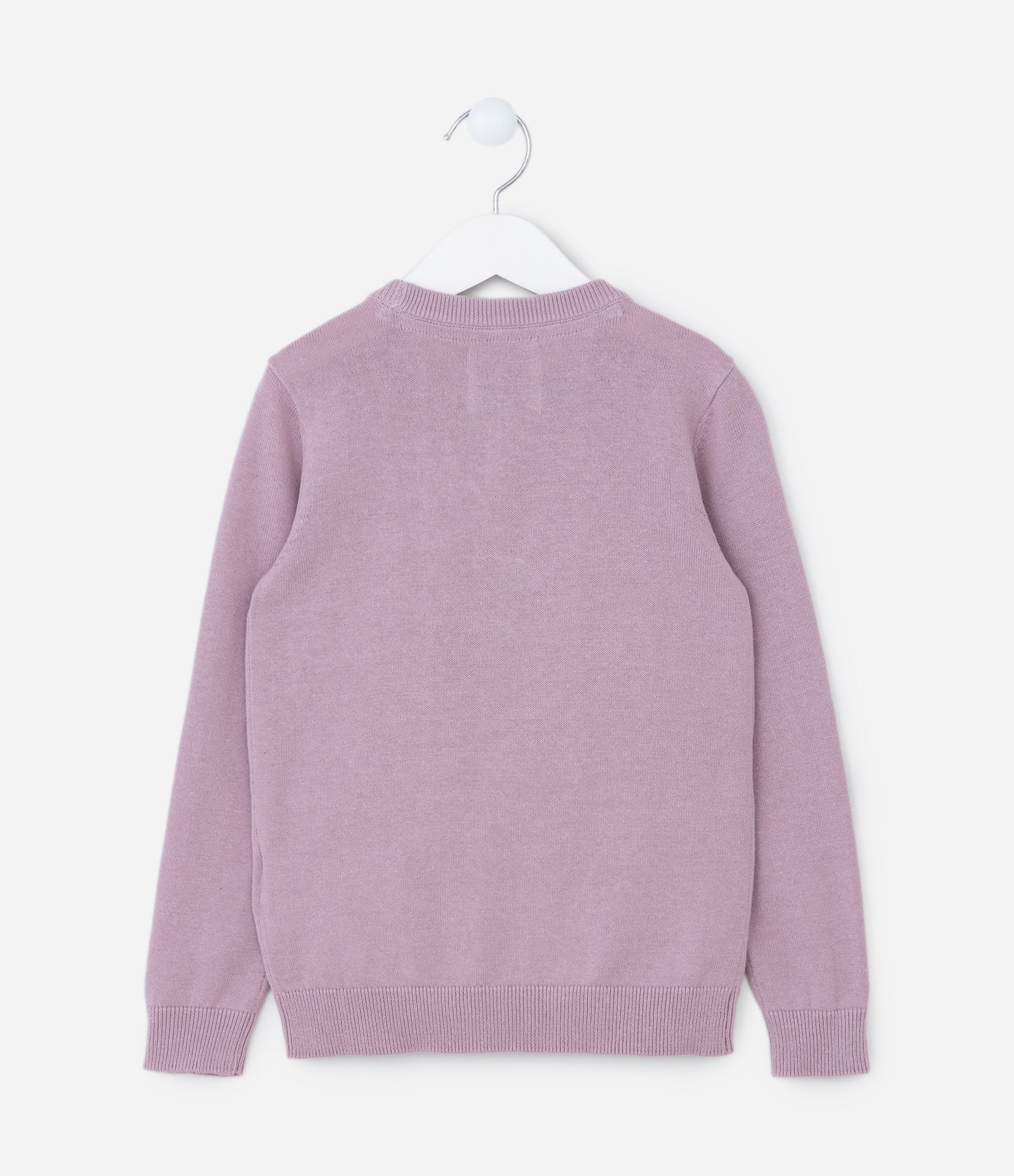 Blusão Infantil com Bordado de Gatinho - Tam 5 a 14 Anos Lilás 2