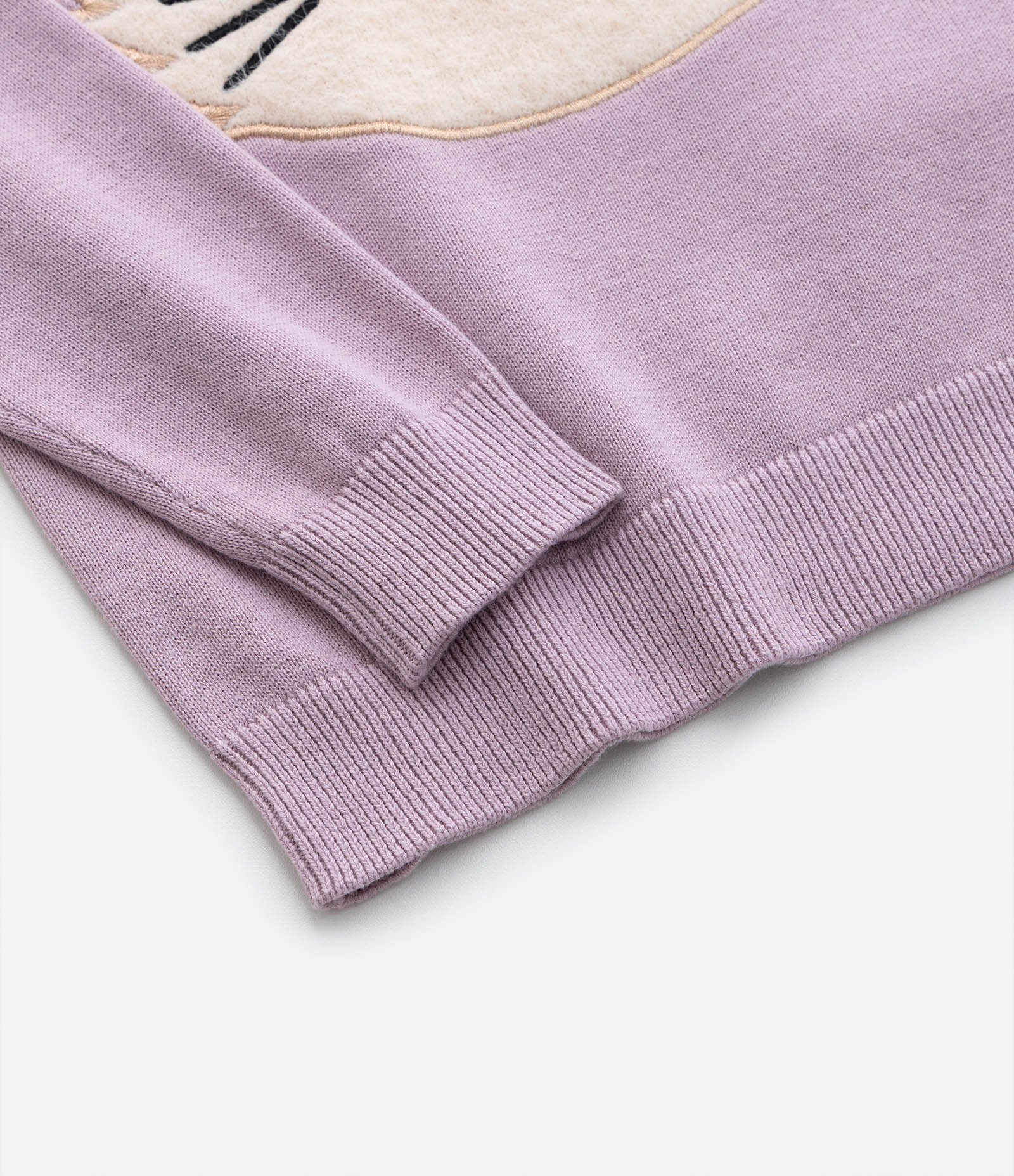 Blusão Infantil com Bordado de Gatinho - Tam 5 a 14 Anos Lilás 4
