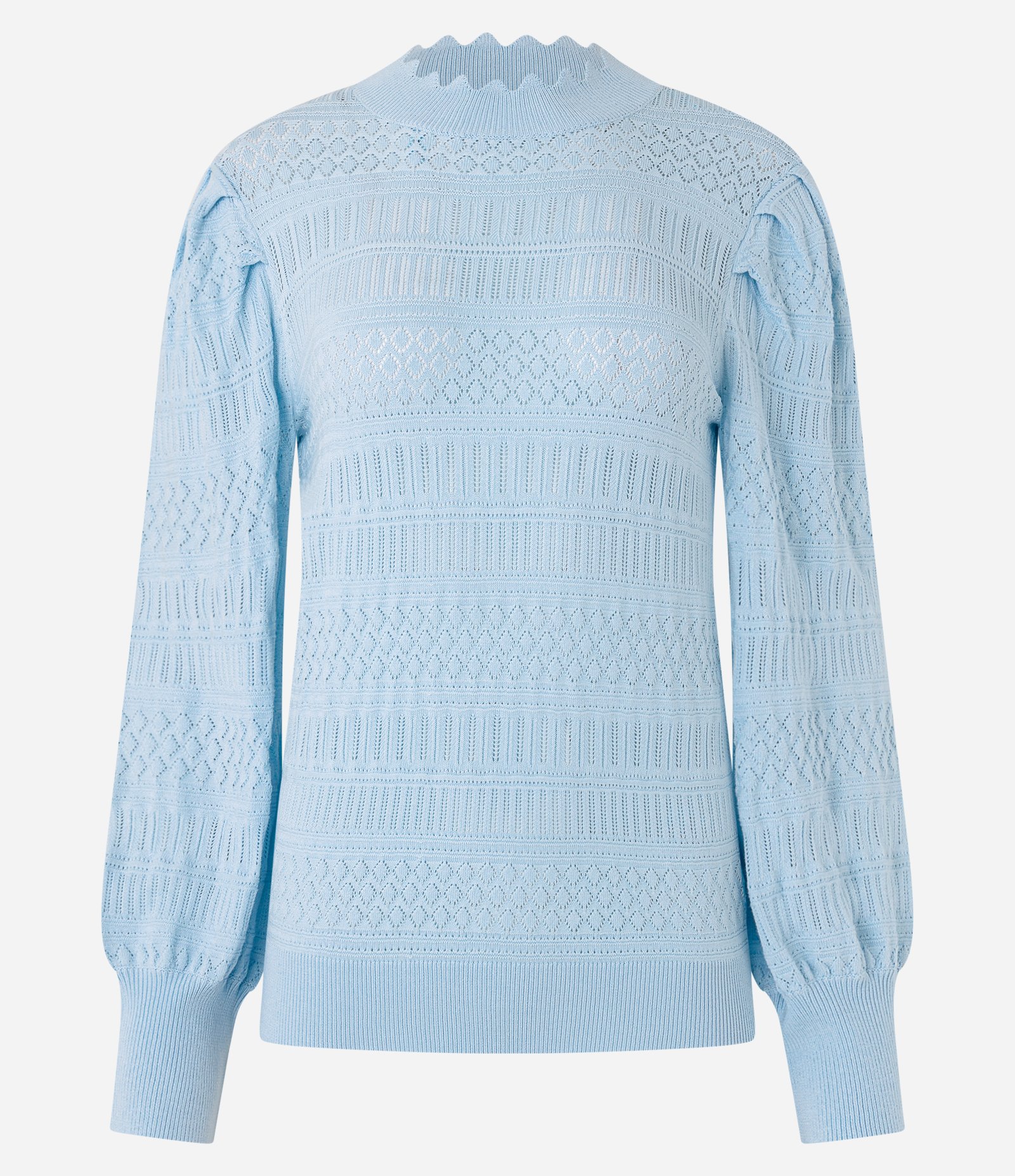 Suéter em Tricot com Pontos Diferenciados Azul 6