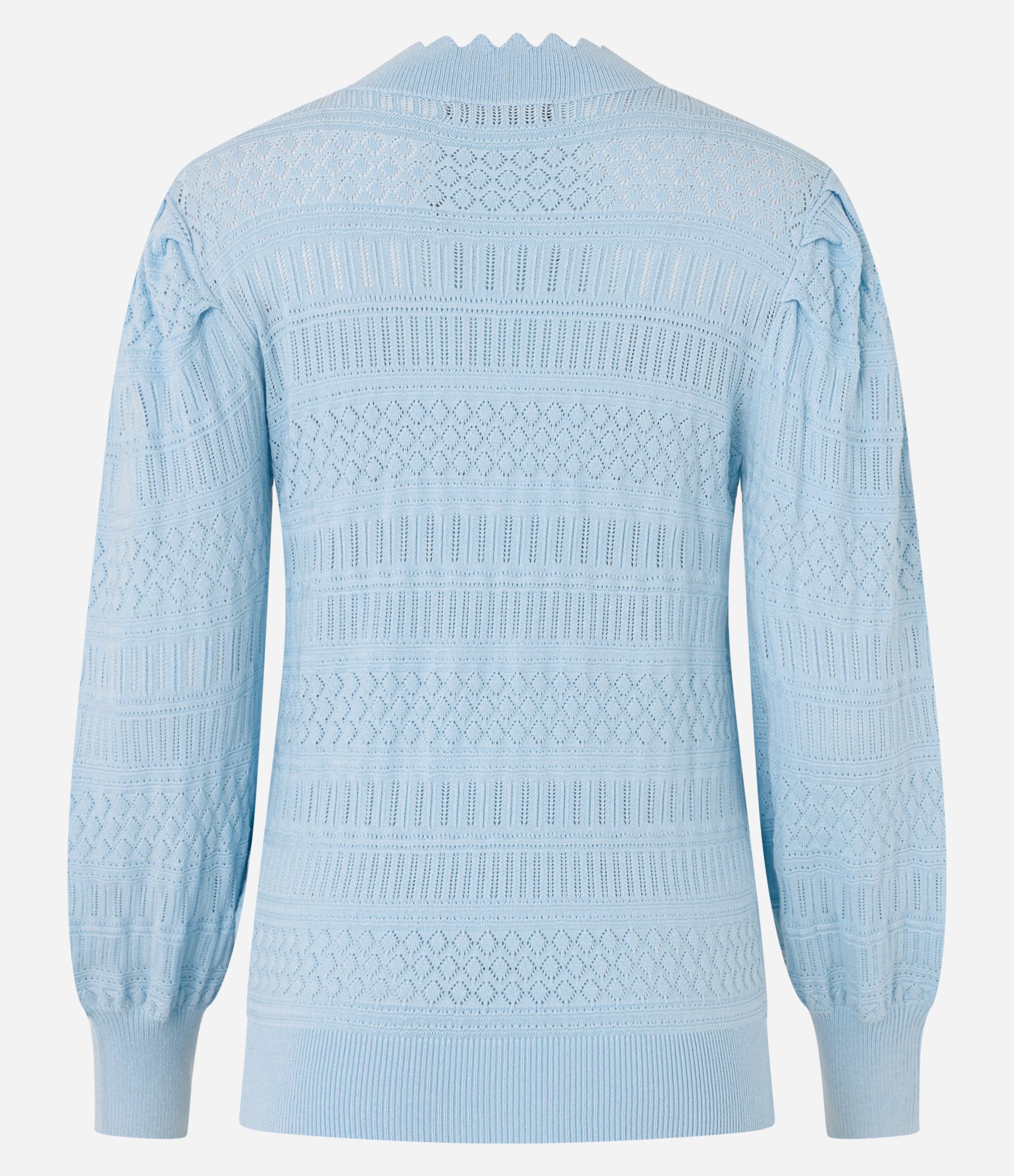 Suéter em Tricot com Pontos Diferenciados Azul 8