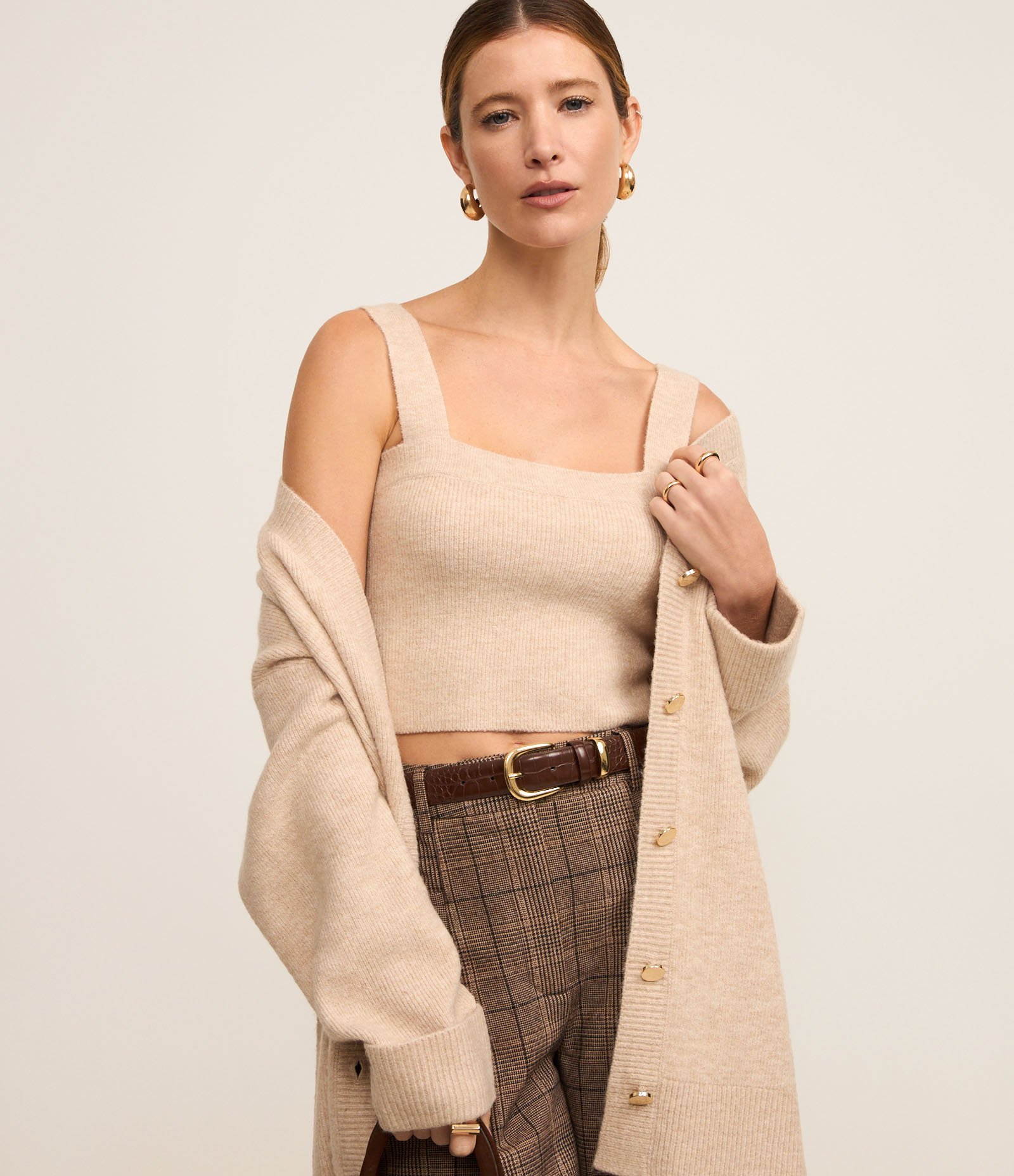 Blusa em Tricô com Decote Quadrado e Alça Larga 1